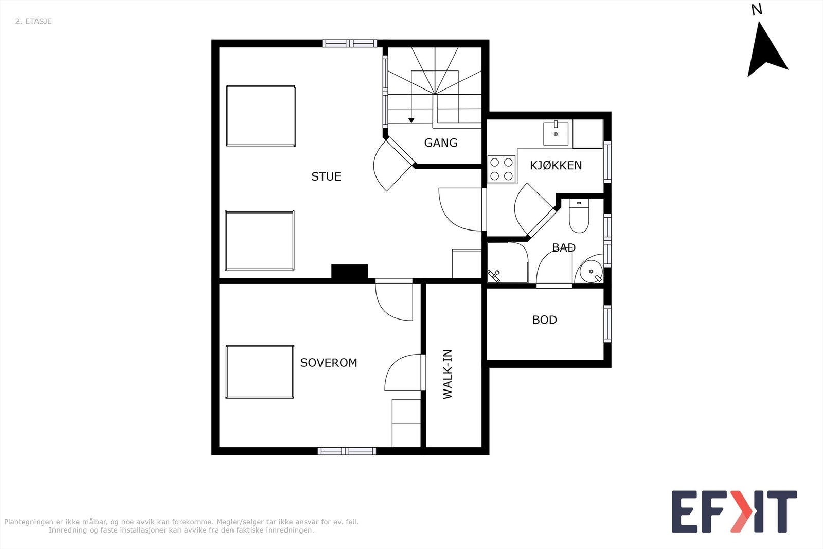 Plantegninger 2. etasje Galleribilde