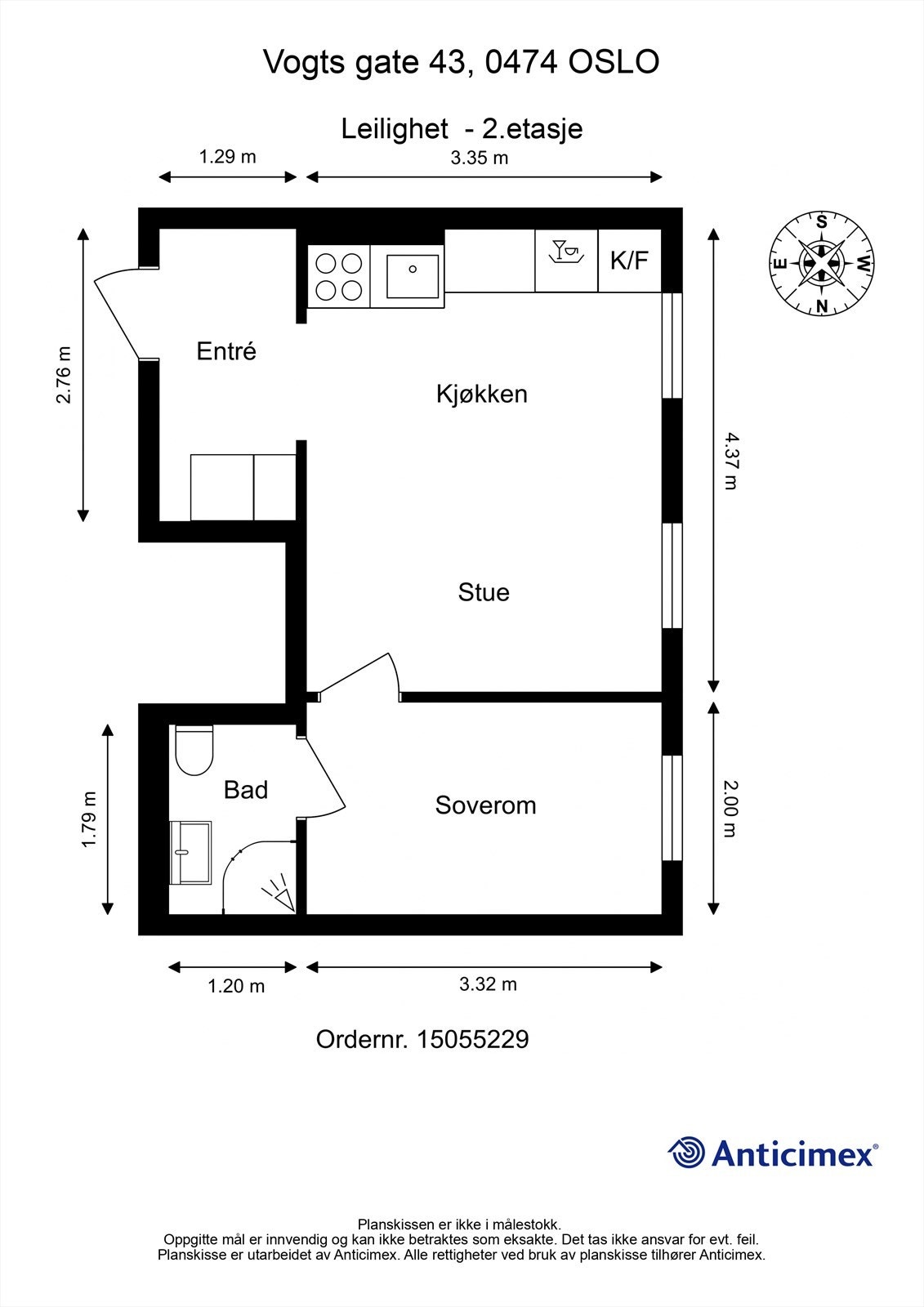 Plantegning 2. etasje Galleribilde