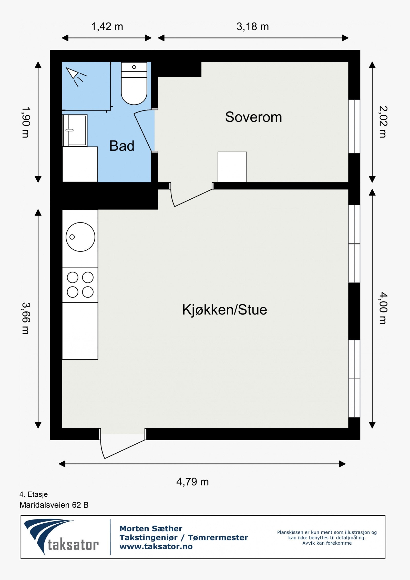 Plantegning av Maridalsveien 62 B Galleribilde