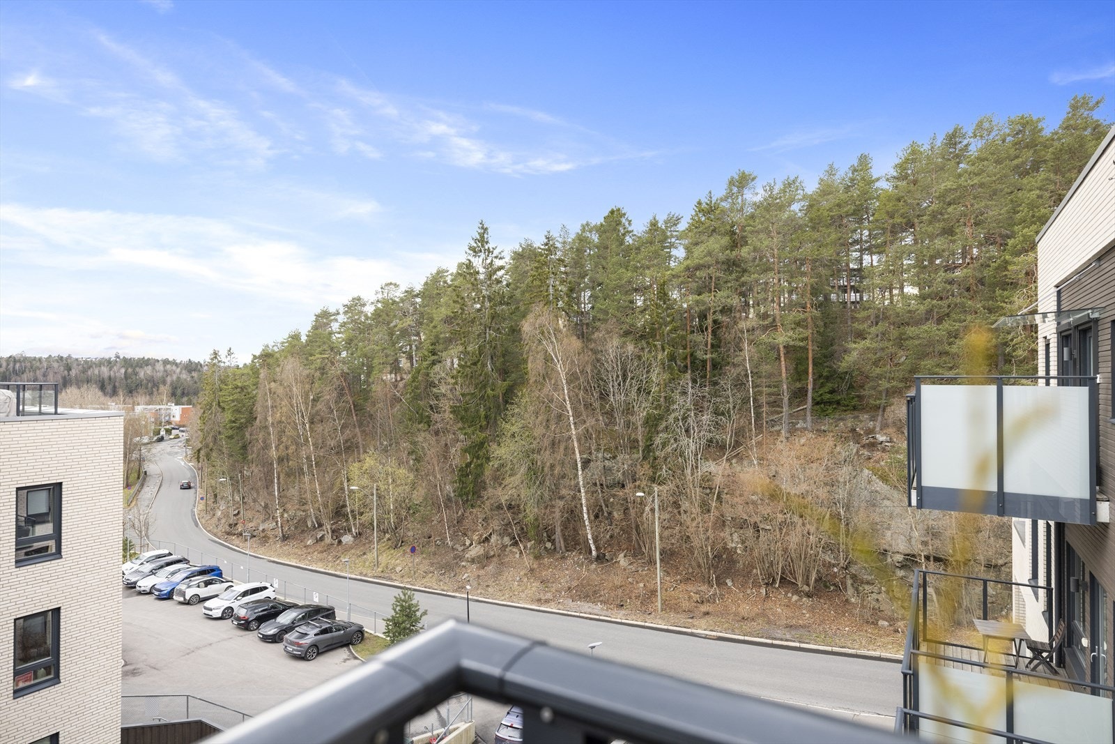 Hyggelig utsyn fra balkongen Galleribilde