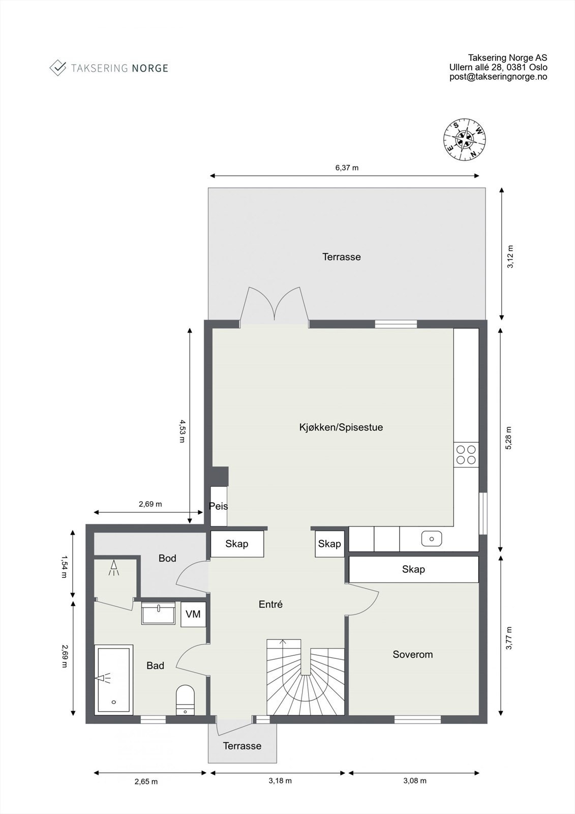 Plantegning 1.etg. Galleribilde