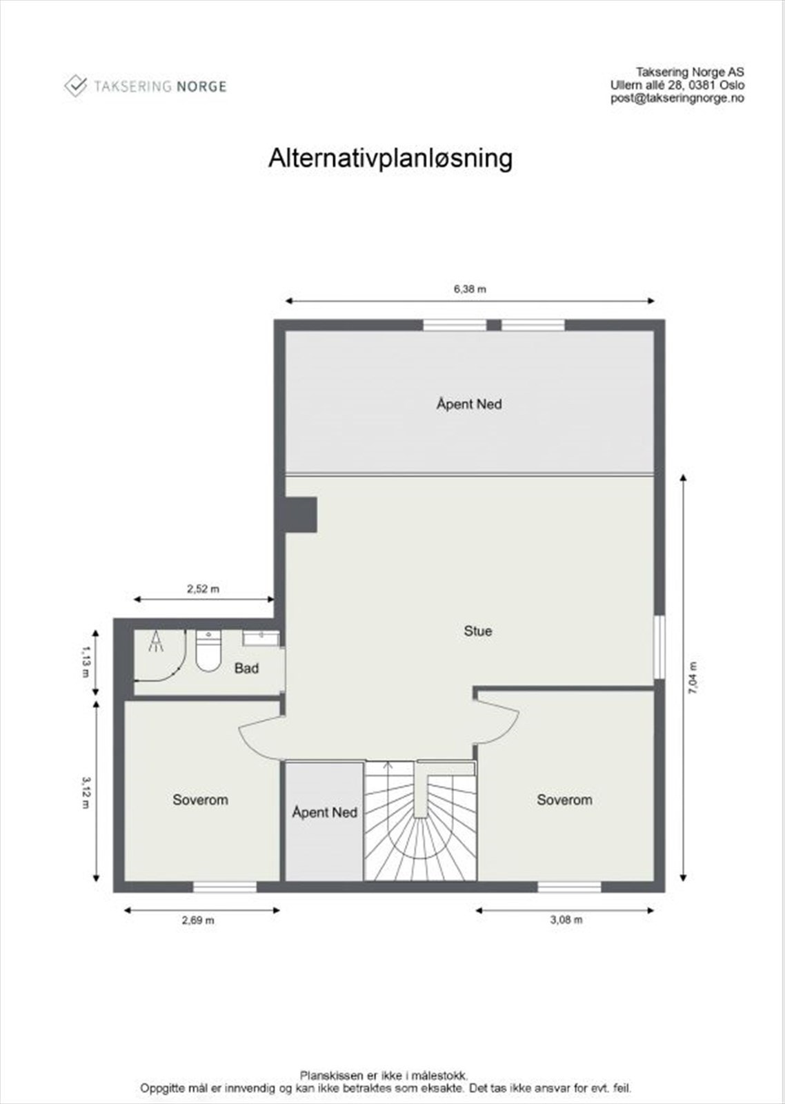 Alternativplanløsning ved etablering av soverom nr 3. Galleribilde