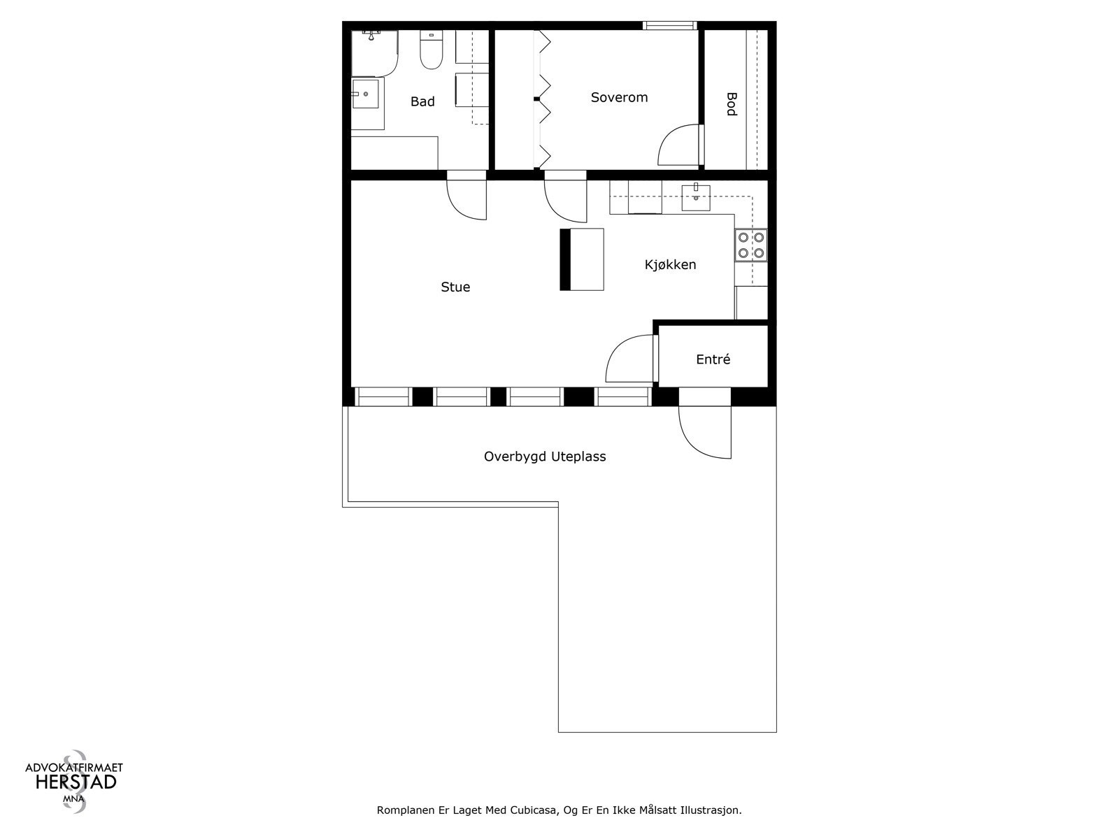 Romplan - ikke målsatt illustrasjon Galleribilde