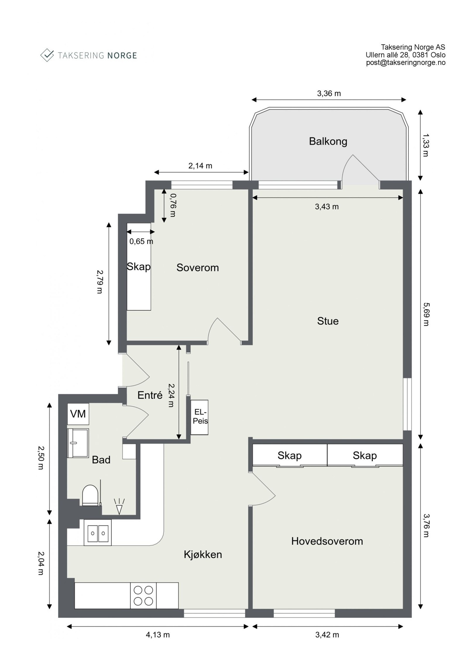 3.Etasje: Entré, stue, kjøkken, bad og to soverom. Annet: Andelen disponerer en bod i kjeller på ca. 3,5 kvm og en loftsbod med gulvareal på ca. 15 kvm. Galleribilde