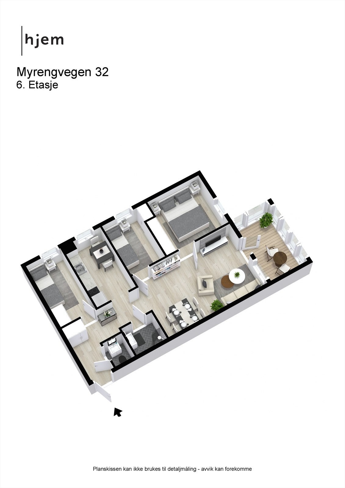 Myrengvegen 32 - 3D - 6. Etasje Galleribilde