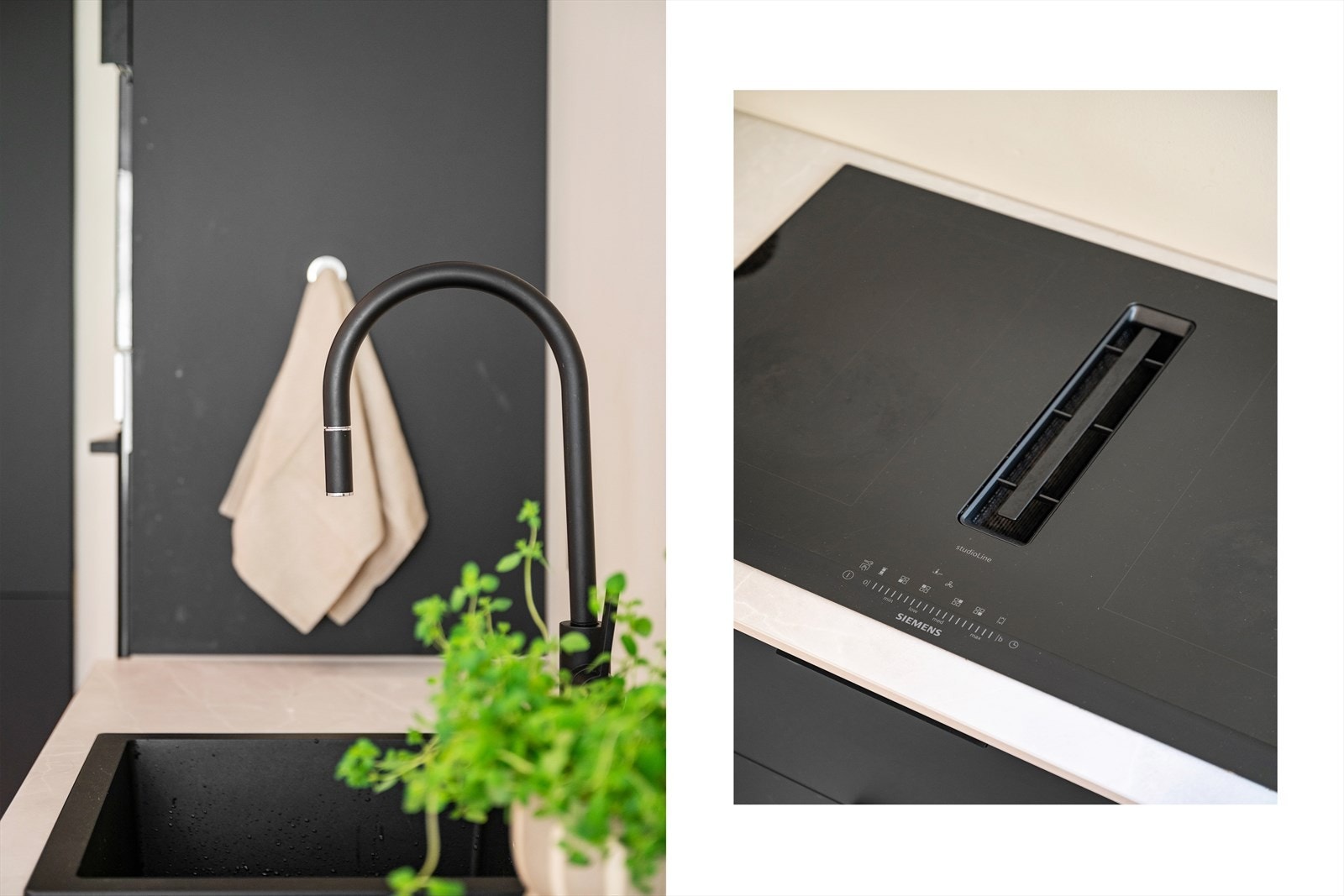 - Merk integrert avtrekk i induksjonstopp, en svært praktisk og lekker løsning - Galleribilde