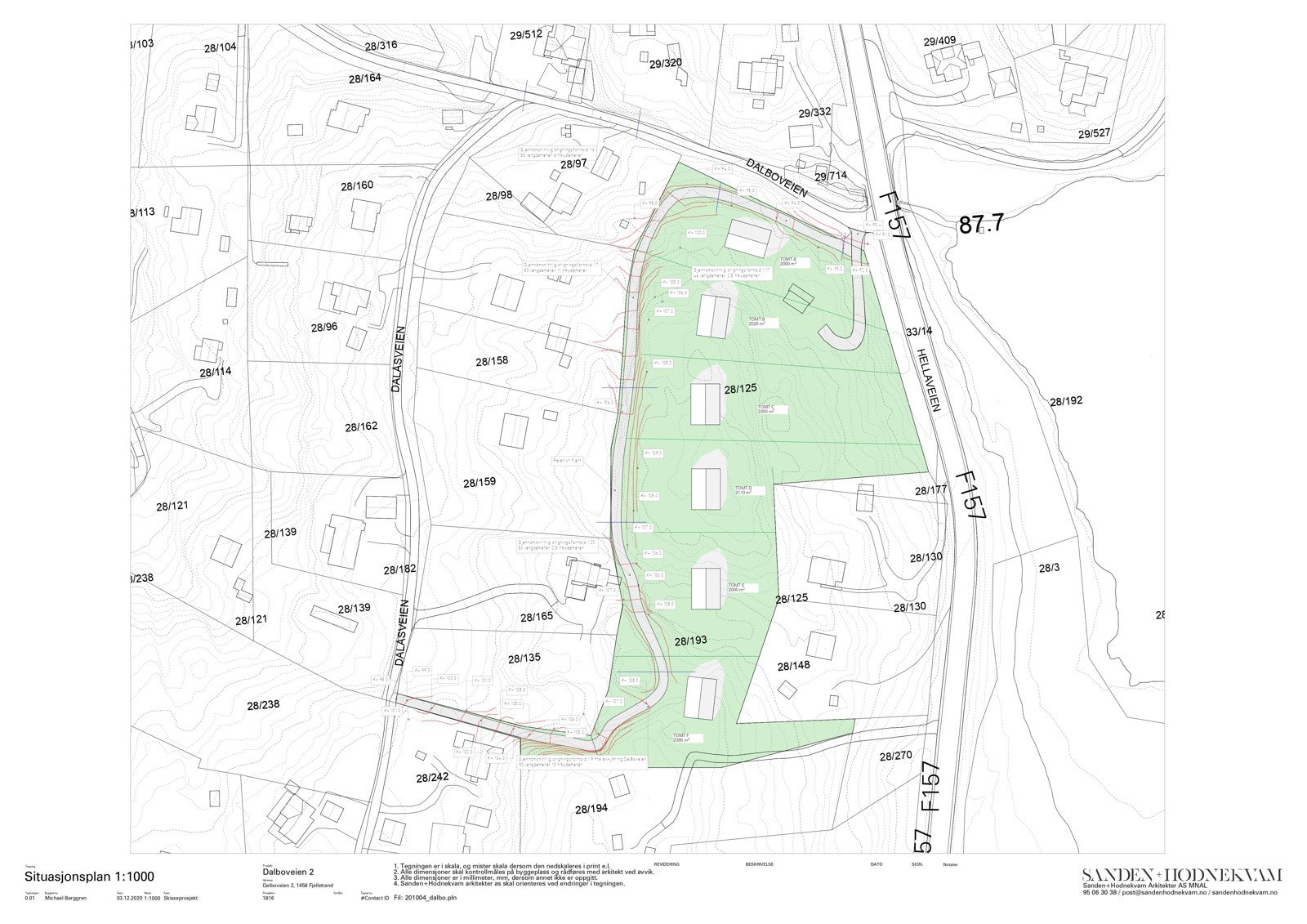 Situasjonsplan - 6 tomter Galleribilde