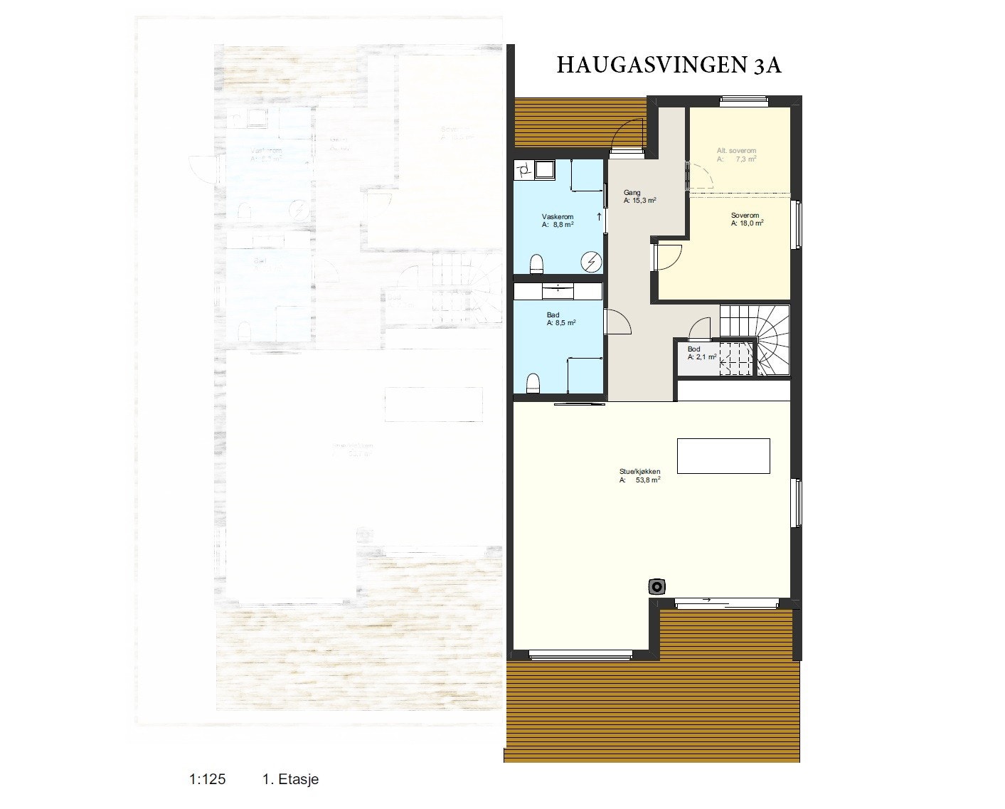 Plantegning Haugasvingen 1 etg. Galleribilde
