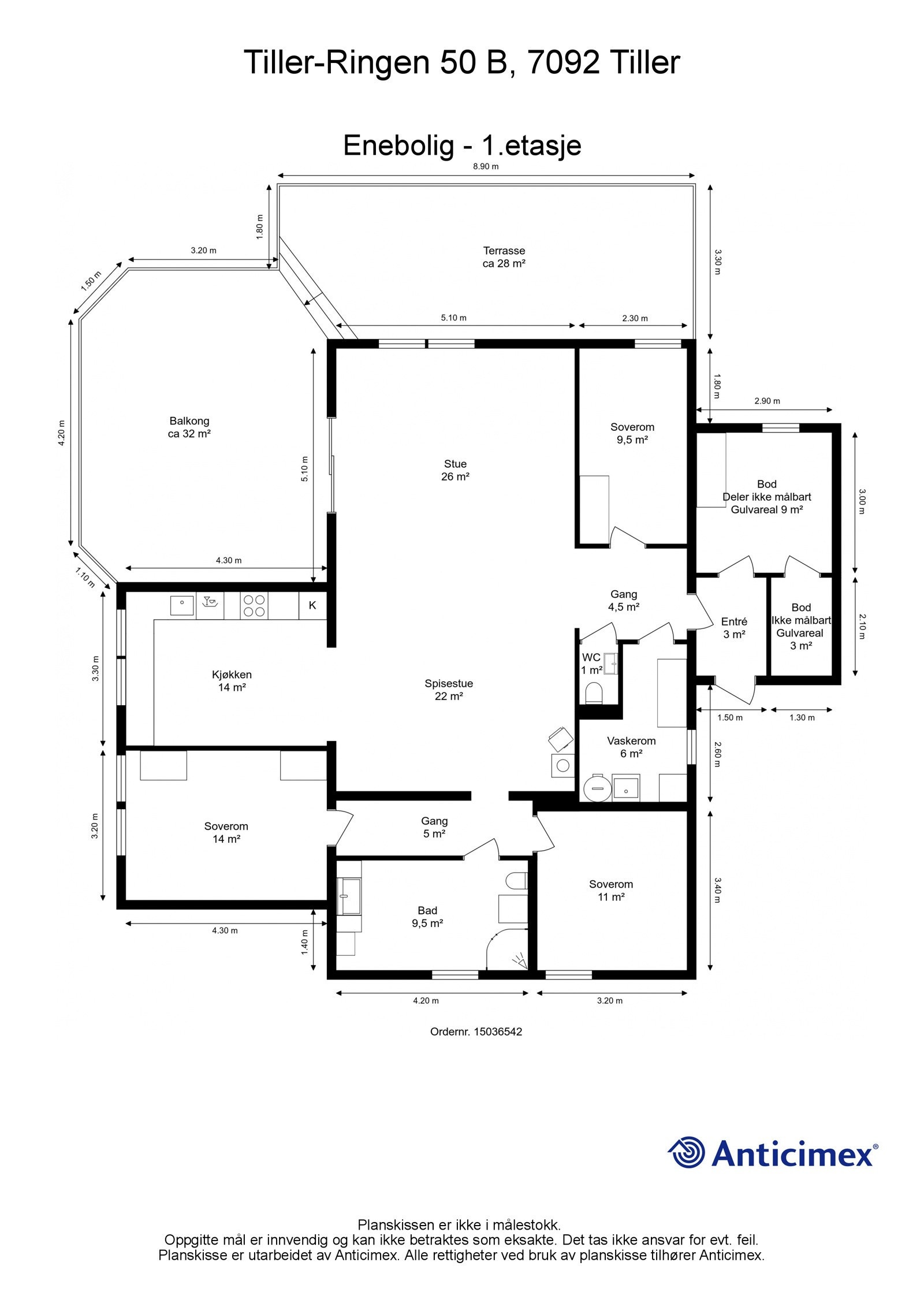 Planskisse - 1. etasje. Galleribilde