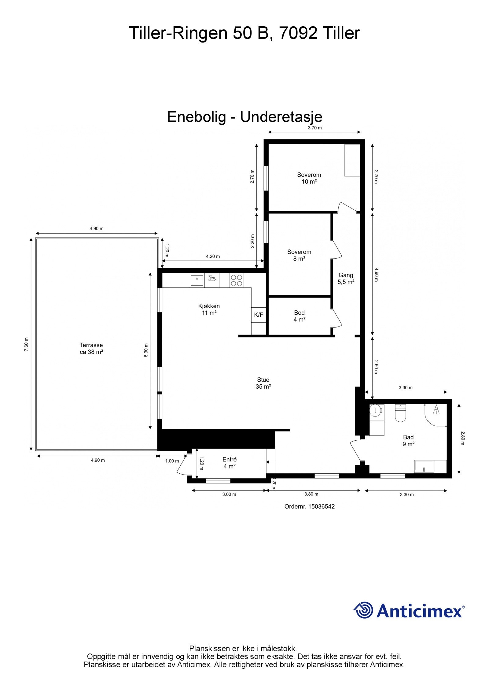 Planskisse - underetasje. Galleribilde