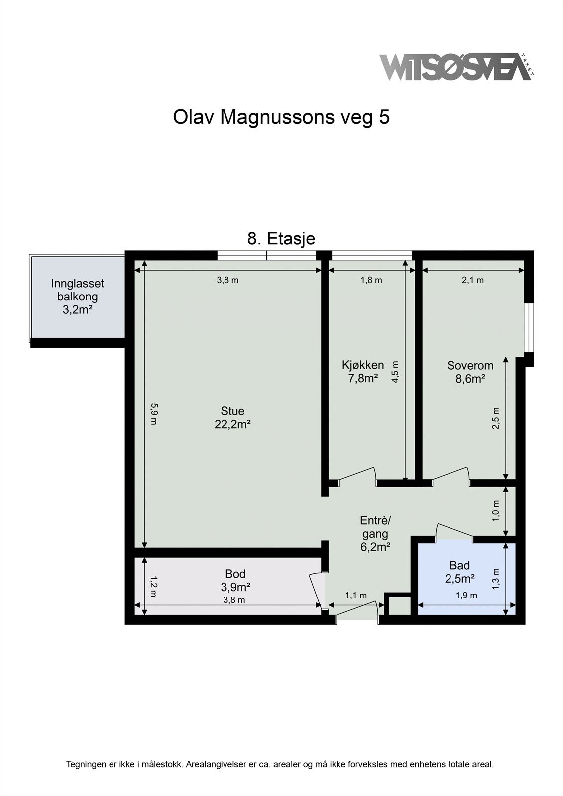 Plantegning 8. etasje Galleribilde