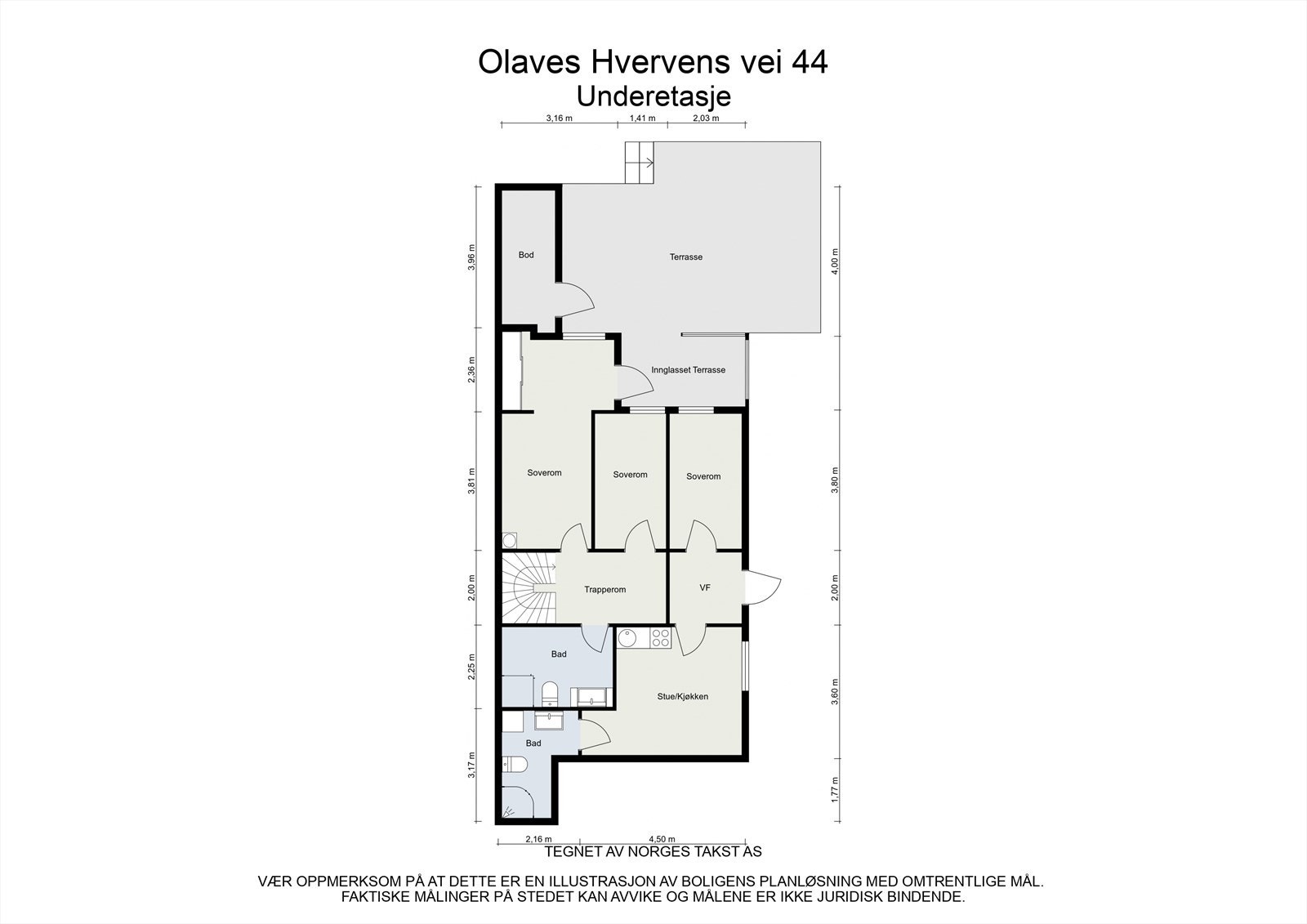 Plantegning av underetasje. Galleribilde