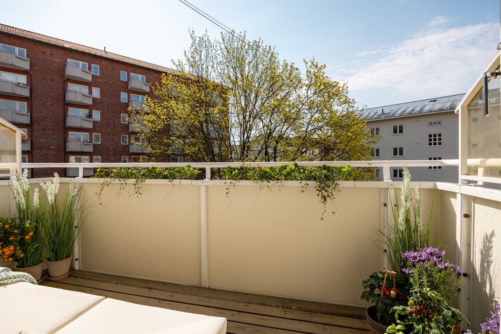 Hyggelig og solrik sydvendt balkong på ca. 5m². Galleribilde