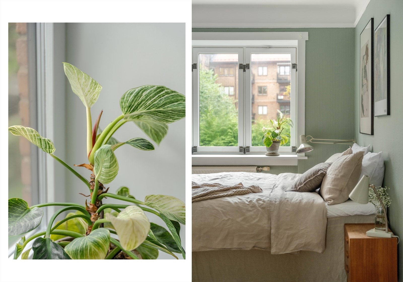 Her vil du sove godt! Soverommet vender inn mot bakgård. Galleribilde