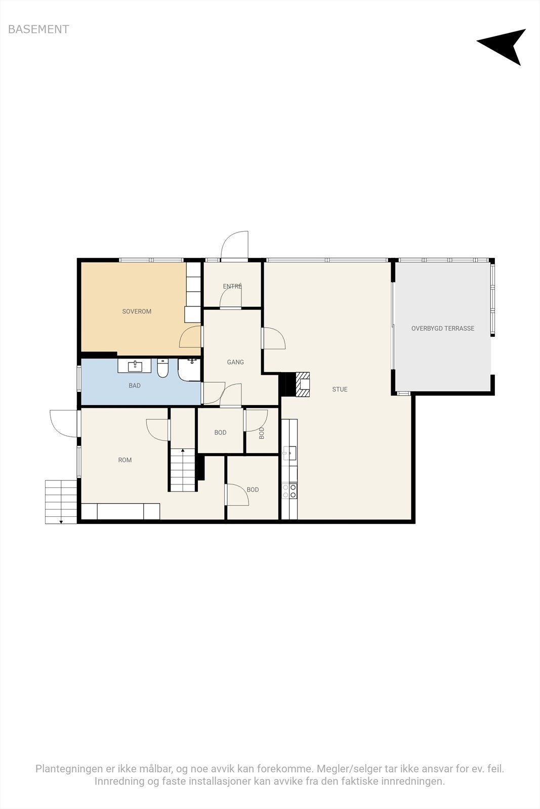 Plantegning underetasje Galleribilde