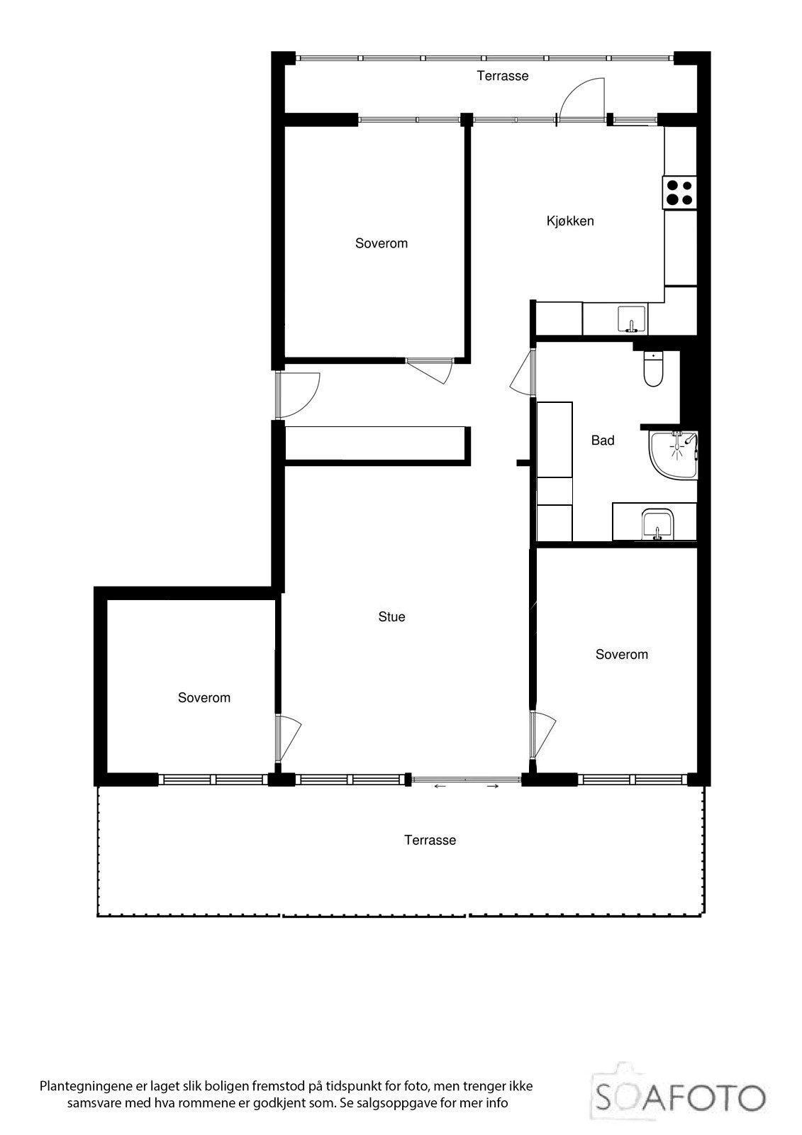 Plantegning Morgedalsveien 26 Galleribilde