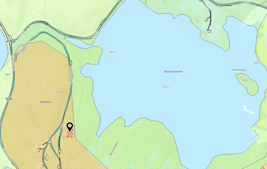 Kommuneplan. Merket tomt Galleribilde