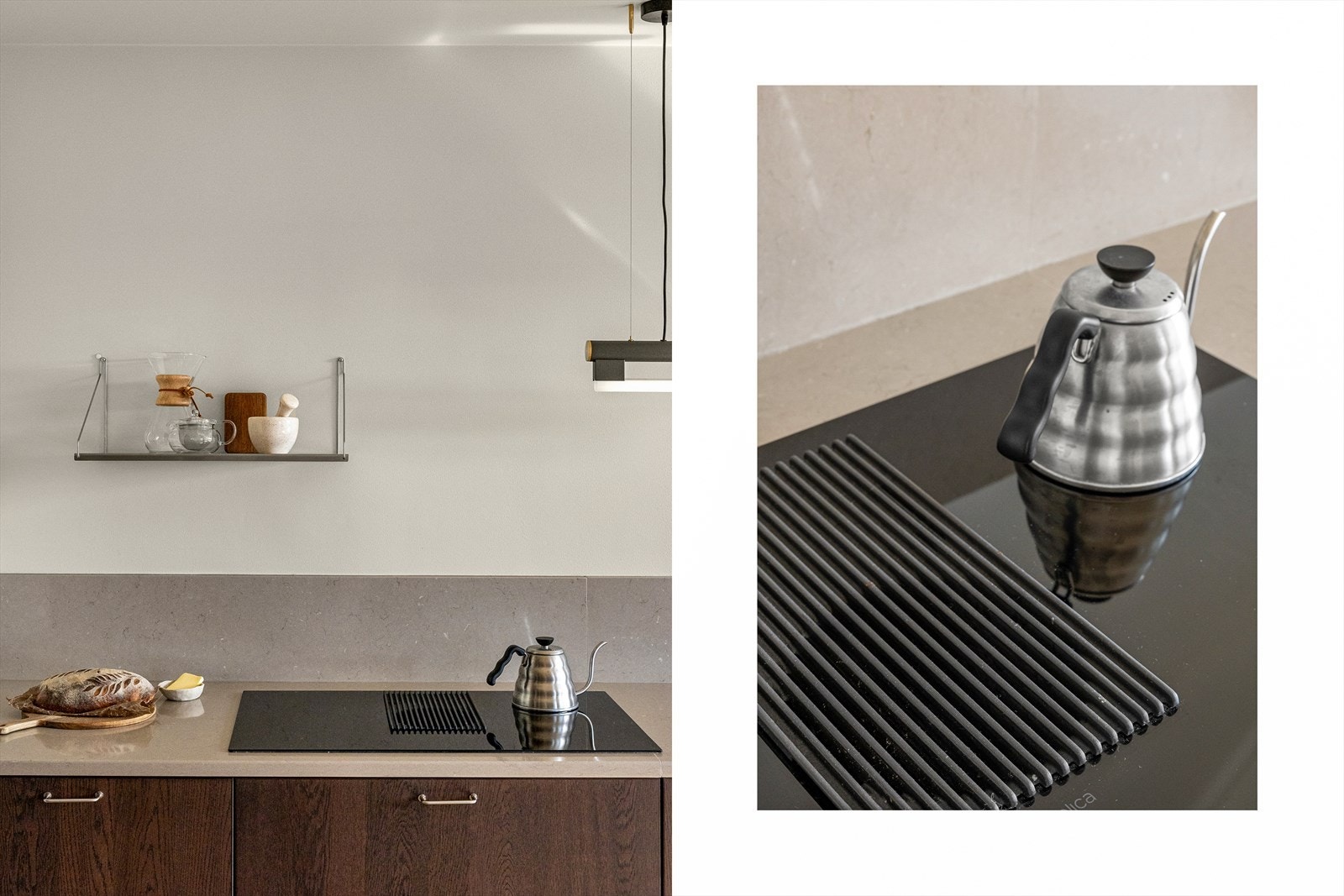 Integrerte hvitevarer er stekeovn, platetopp med induksjon, kjøl/fys og oppvaskmaskin. Galleribilde