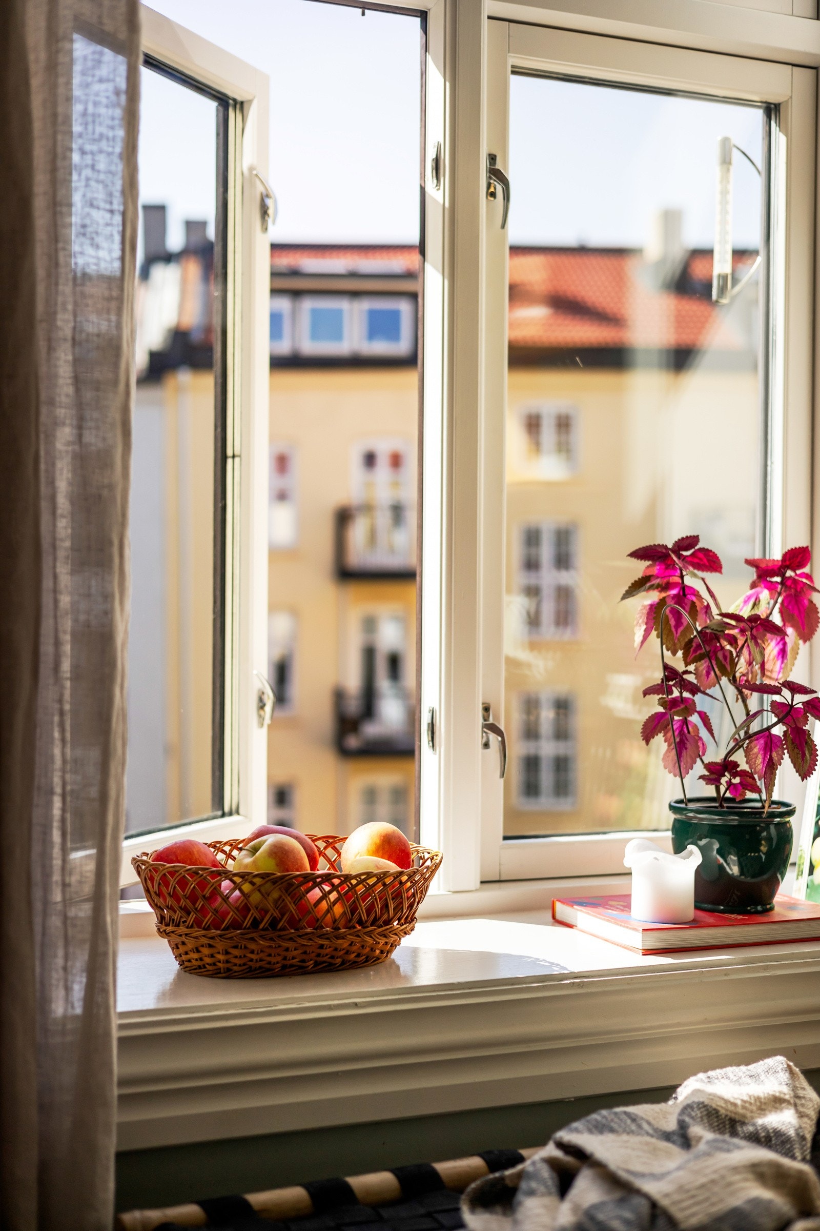 Her har du flott utsyn mot borettslagets bakgård Galleribilde
