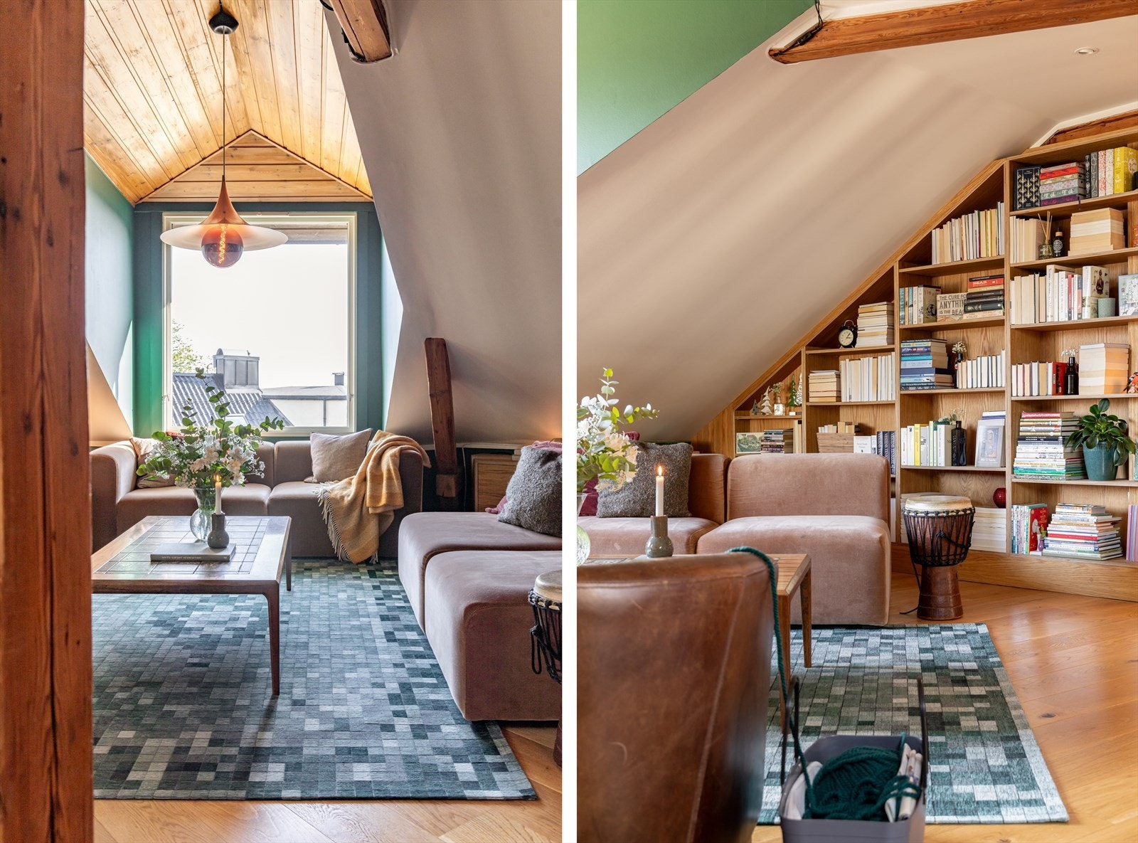 Romslig karnapp med stort vindu og flott utsikt - Plassbygd, dekorativ hylle Galleribilde