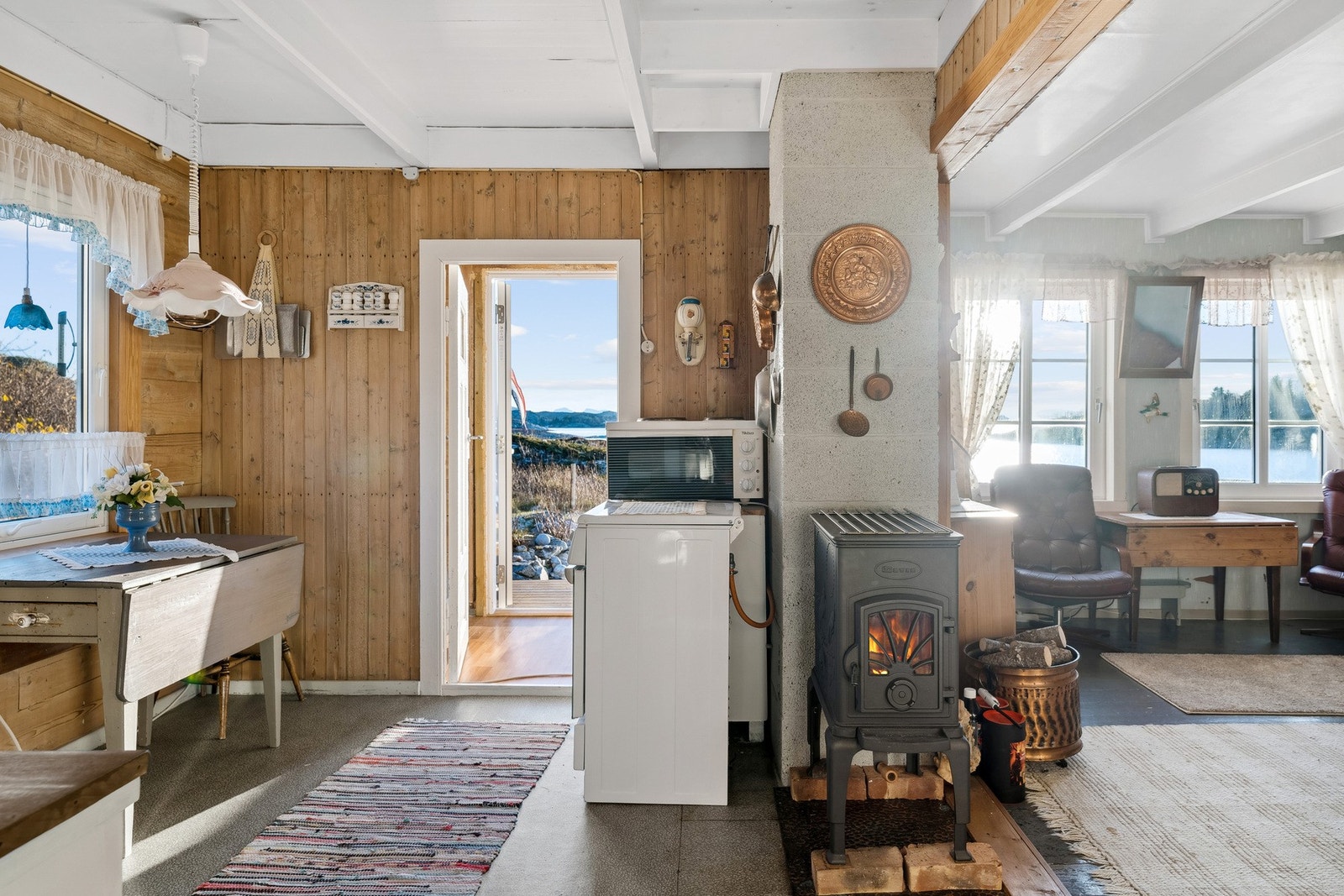 Det er installert vedovn Galleribilde