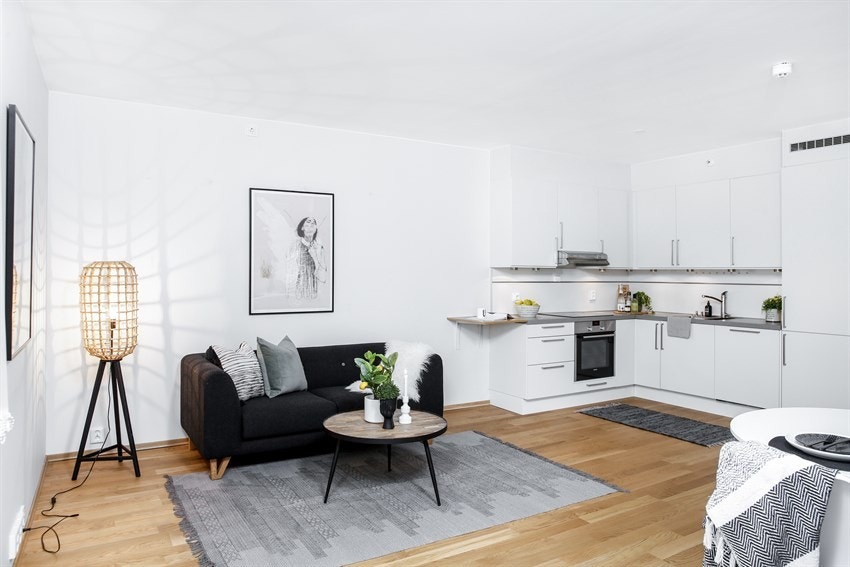 Åpen stue- og kjøkkenløsning Galleribilde