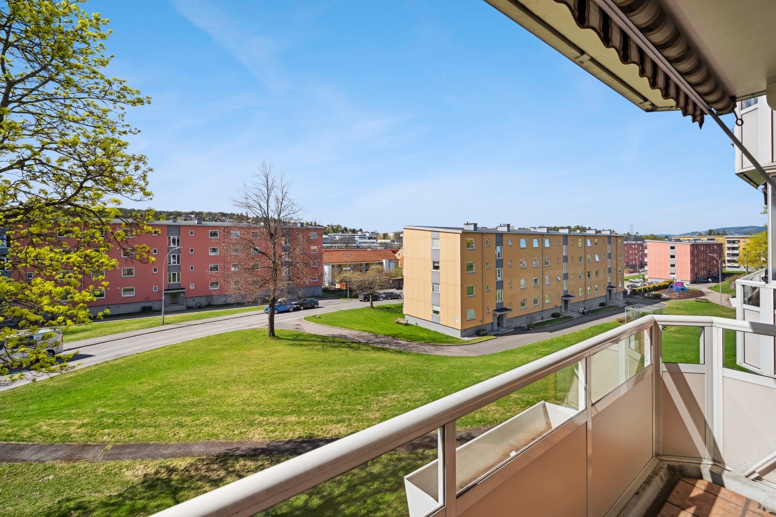 Hyggelig utsikt fra balkongen. Galleribilde
