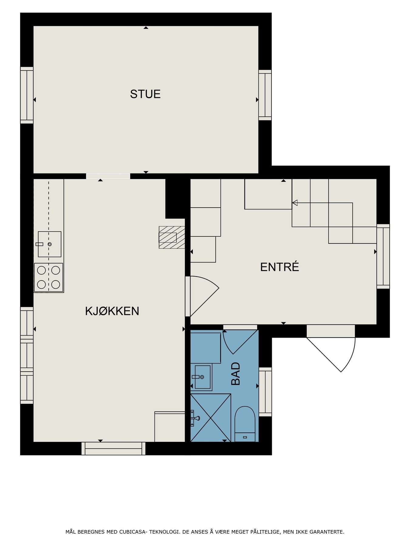 Plantegning hovedetasje Galleribilde
