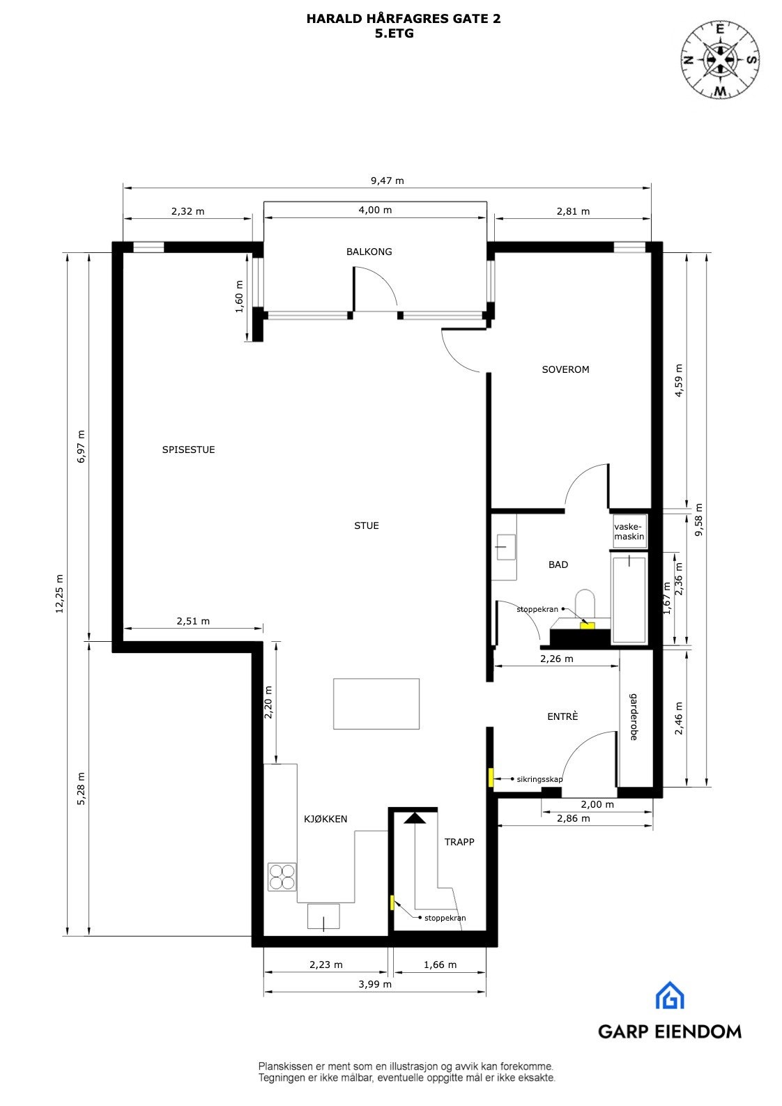Plantegning 5. etasje Galleribilde