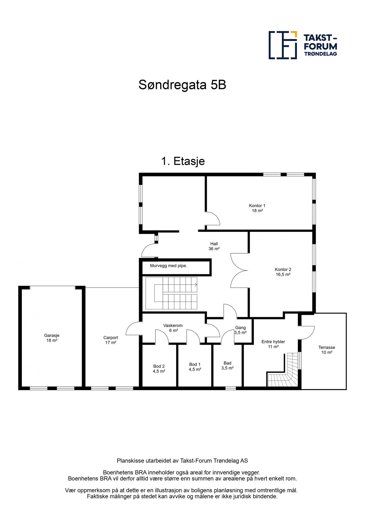 Plantegning - 1. etasje. Galleribilde