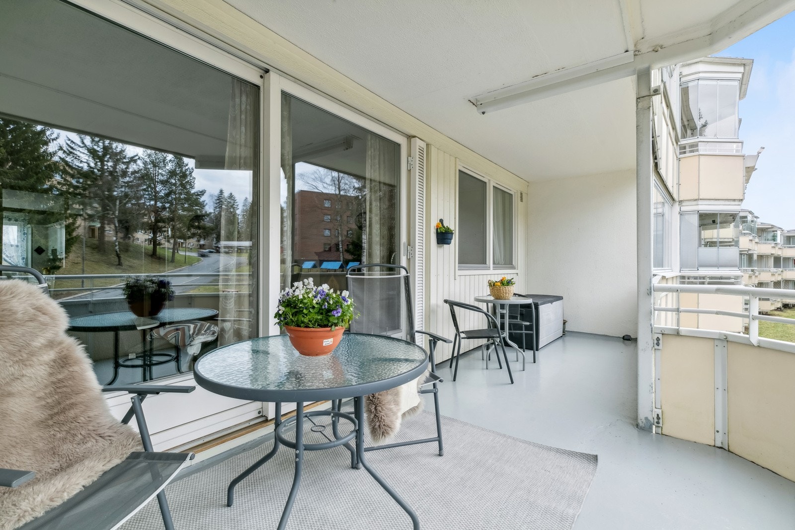 Stor balkong på 9 kvm Galleribilde