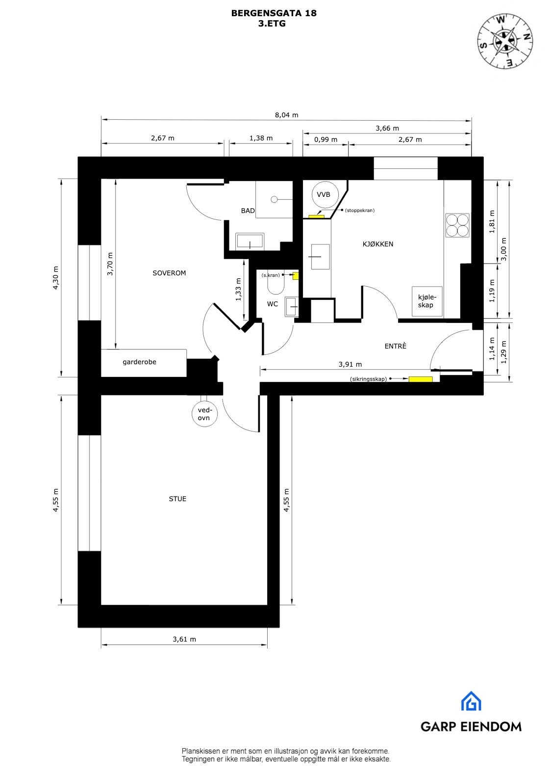 Plantegning Galleribilde