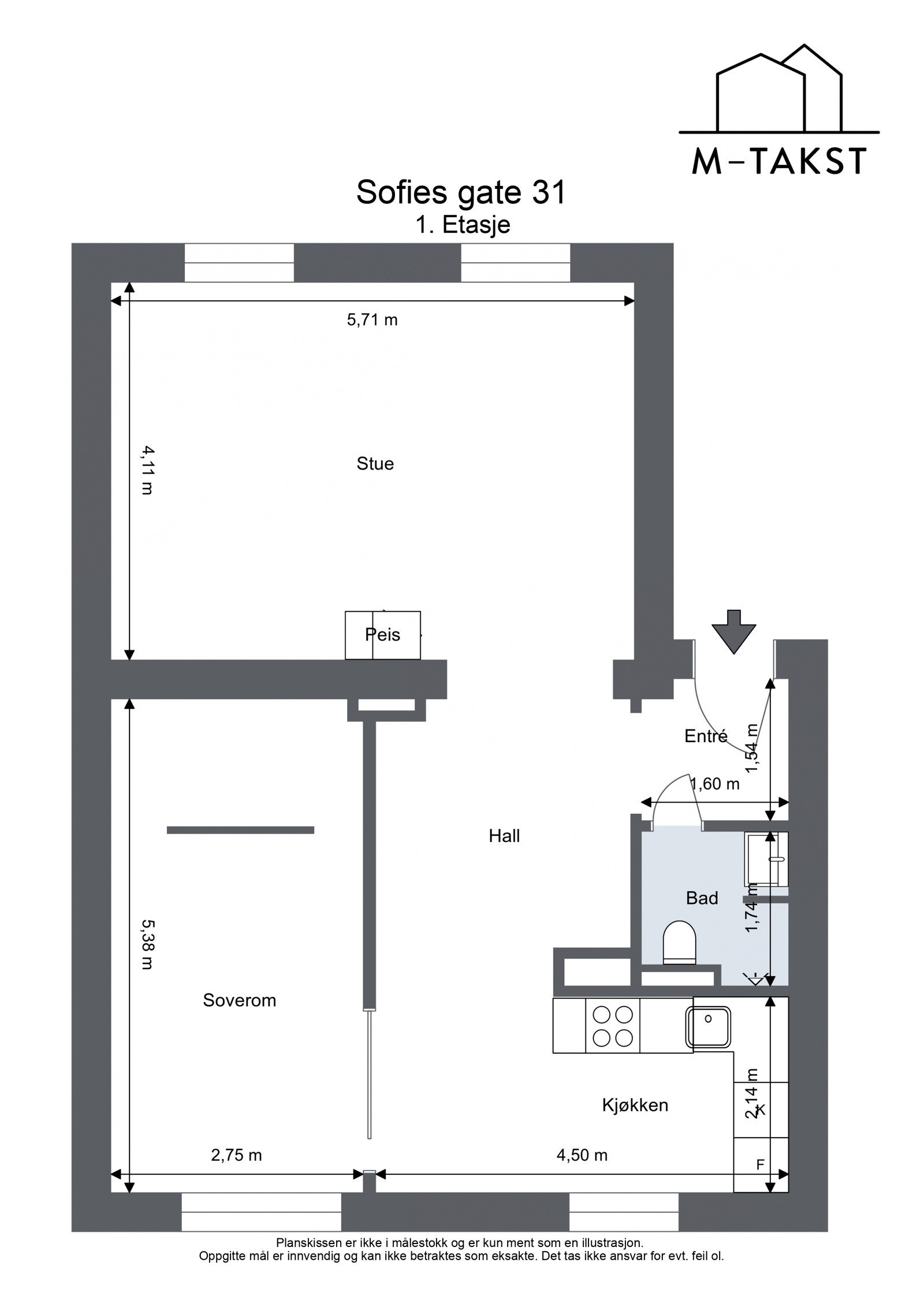 Sofies gate 31 - 1. Etasje Galleribilde