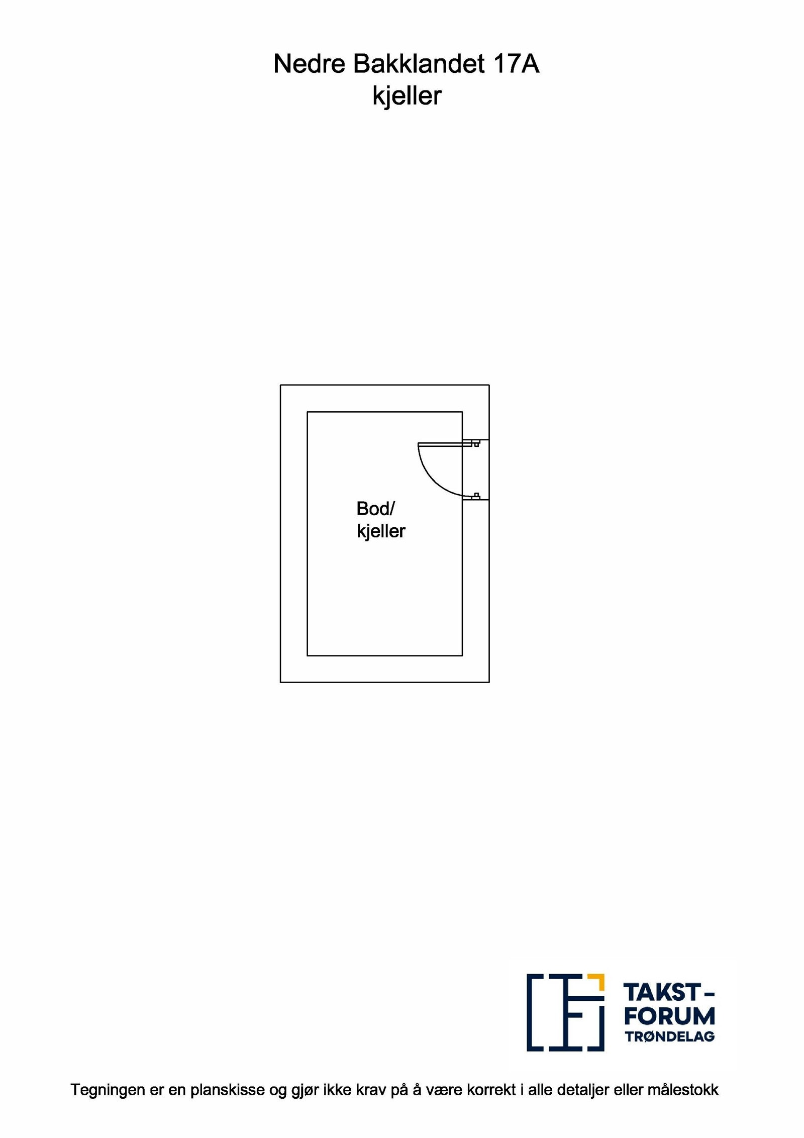 Planskisse kjeller. Galleribilde