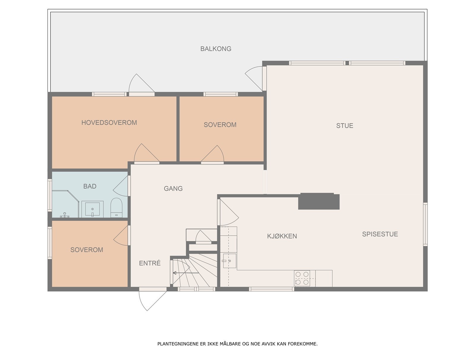 Plantegning hovedetasje Galleribilde