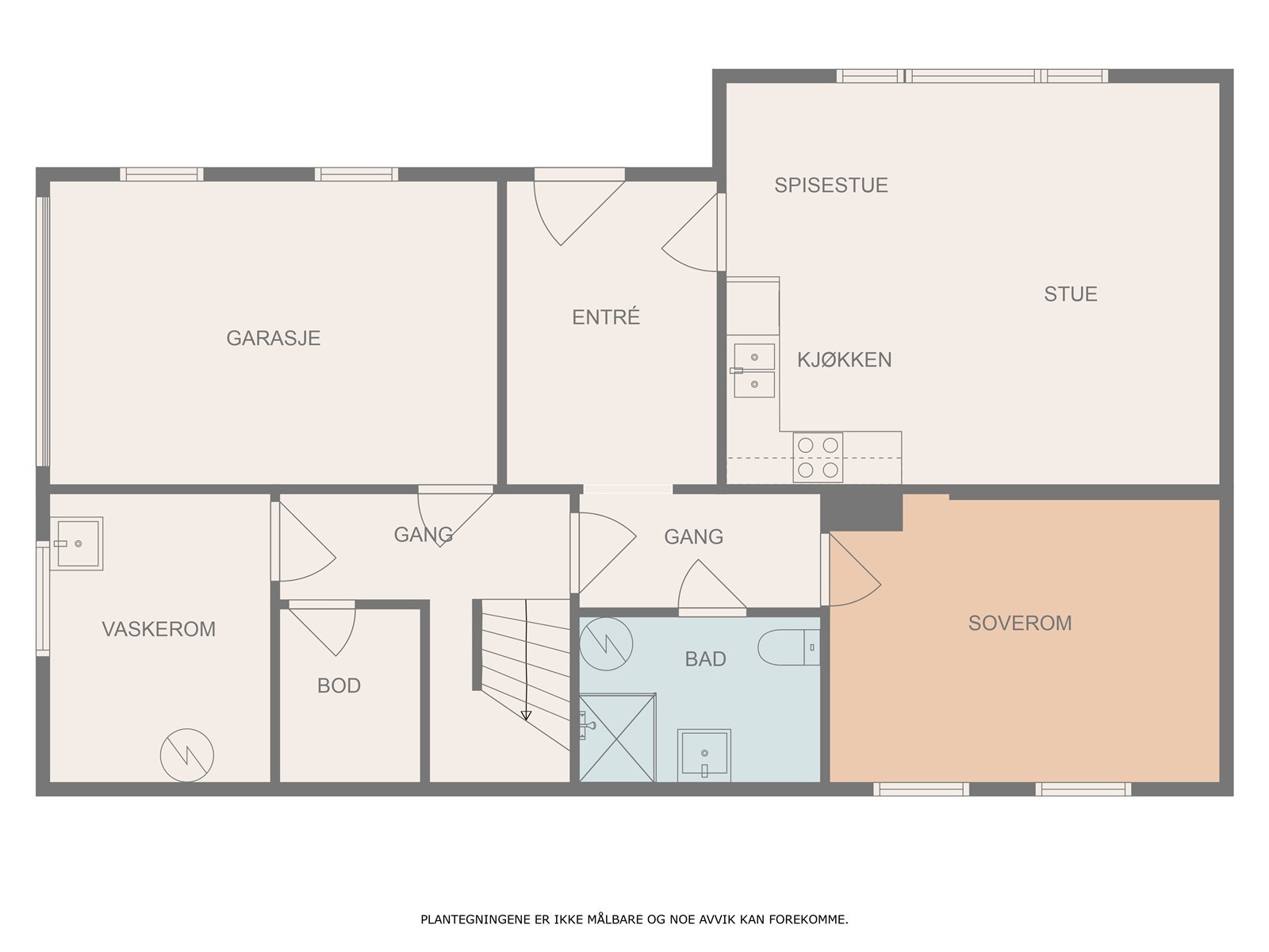 Plantegning underetasje Galleribilde