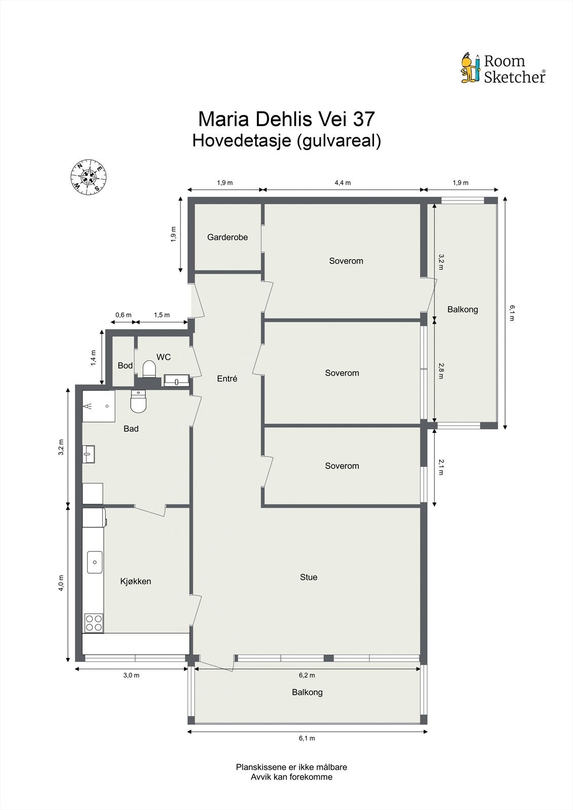 Målbarplantegning Galleribilde