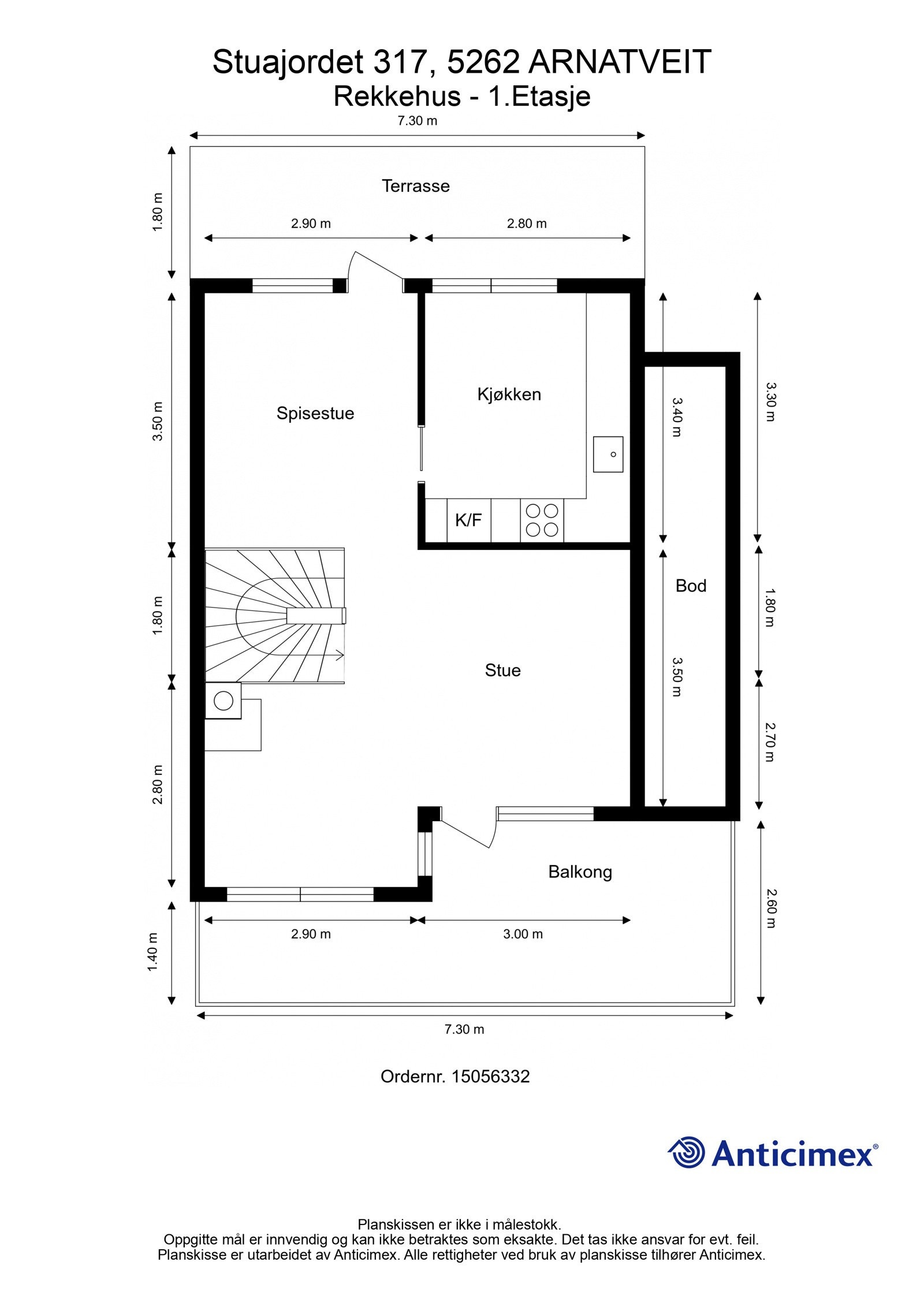 Plantegning 2. etasje (det tas forbehold om feil/avvik). Galleribilde