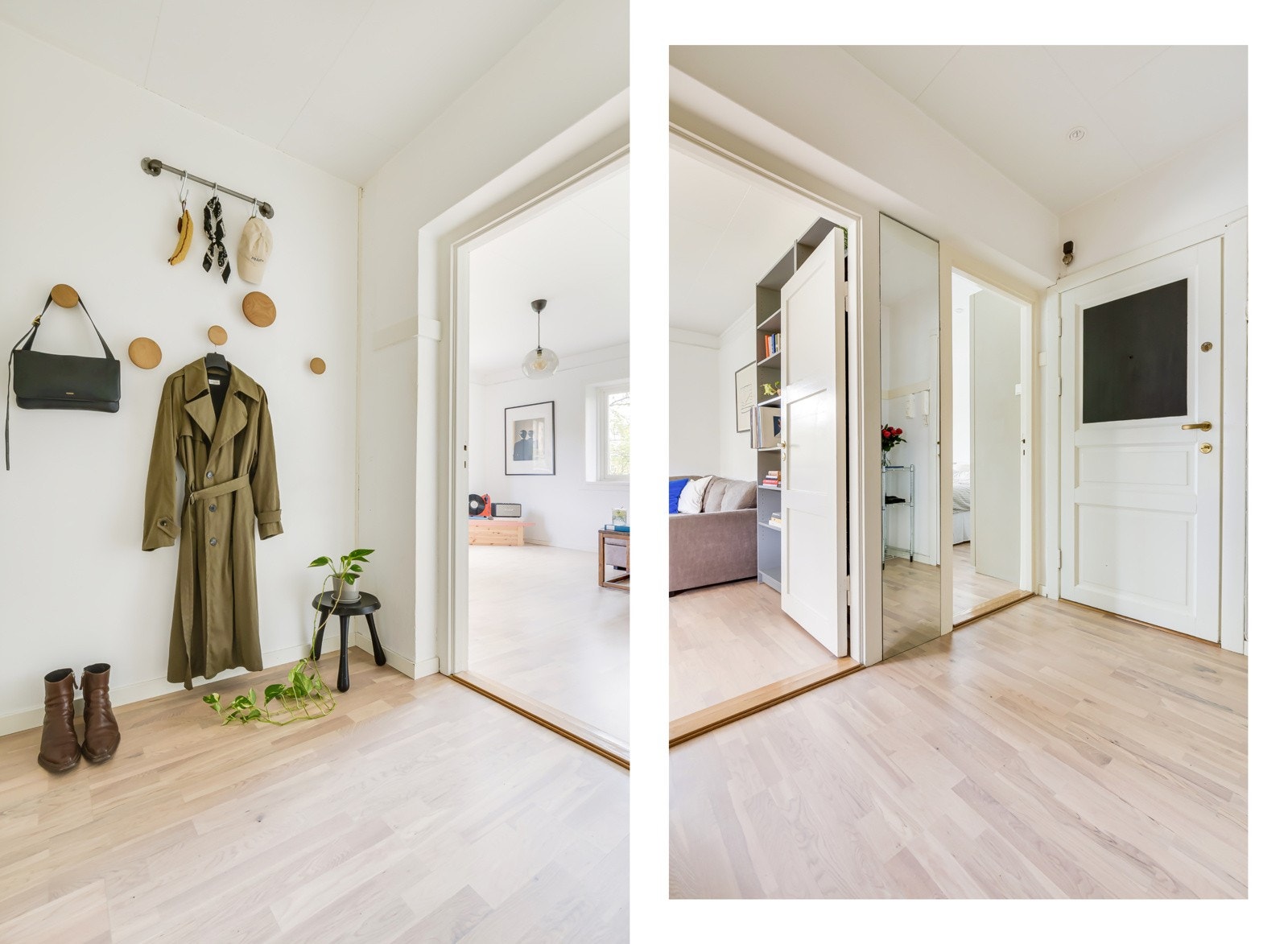 Entréen er romslig og er bindeleddet mellom bad, soverom, bod og stuen. Galleribilde