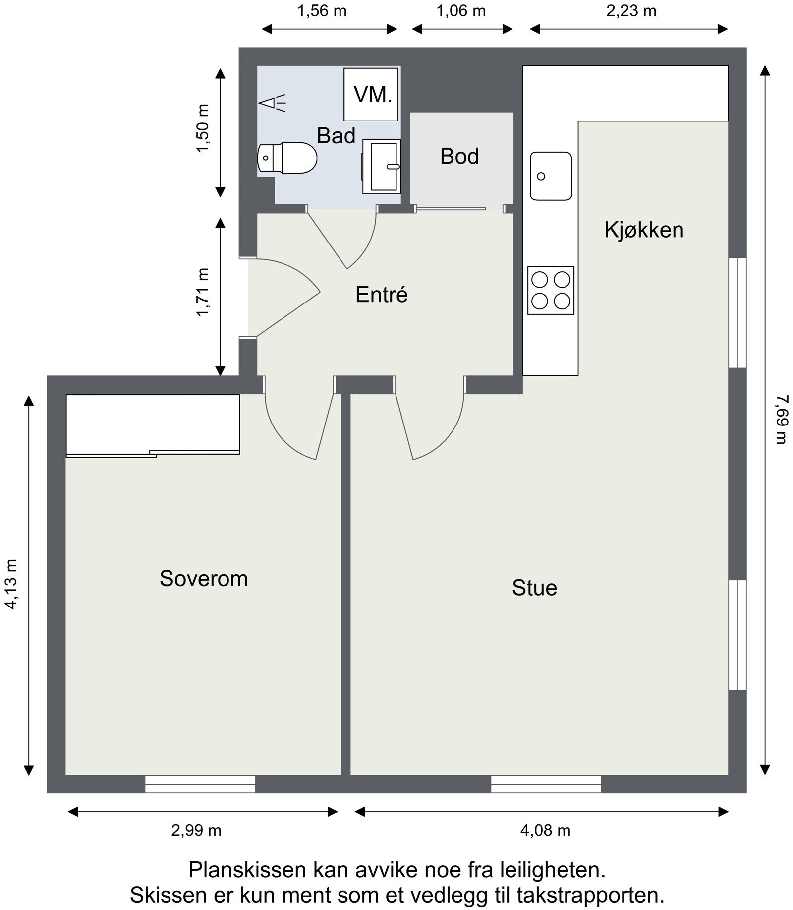 La oss begynne med plantegningen så du får orientert deg! Galleribilde