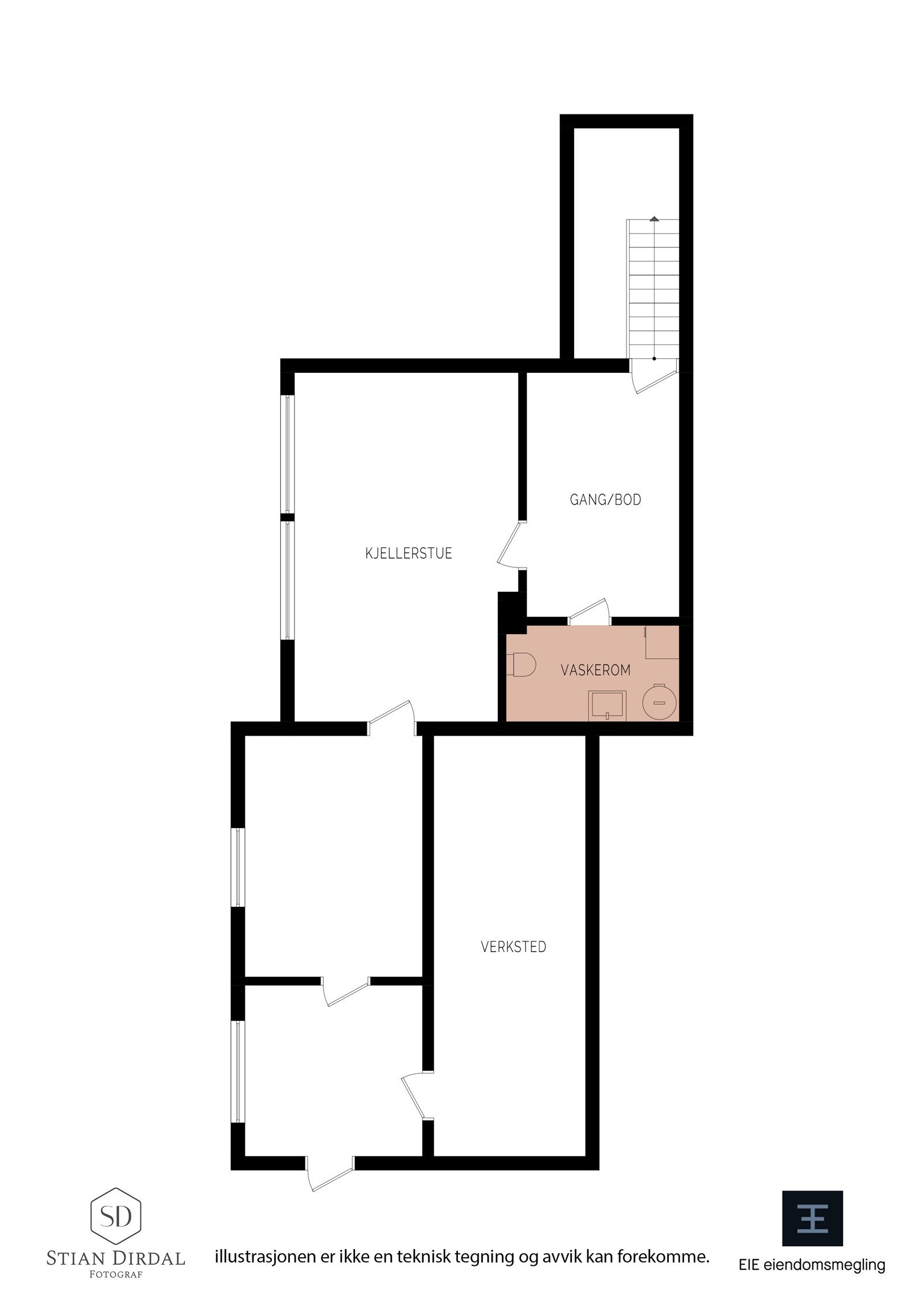 Plantegning kjeller Galleribilde