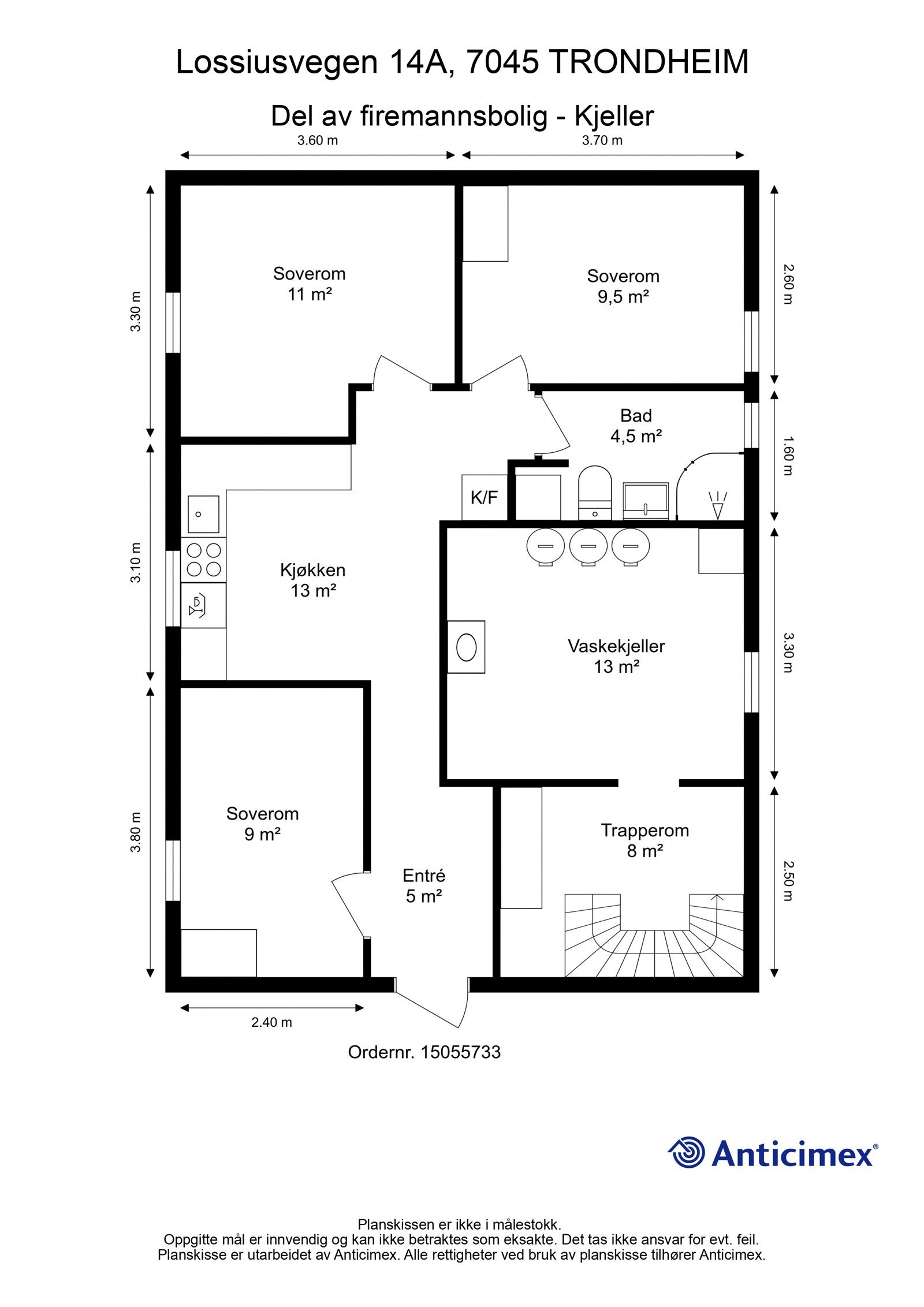 Plantegning kjelleretasje Galleribilde
