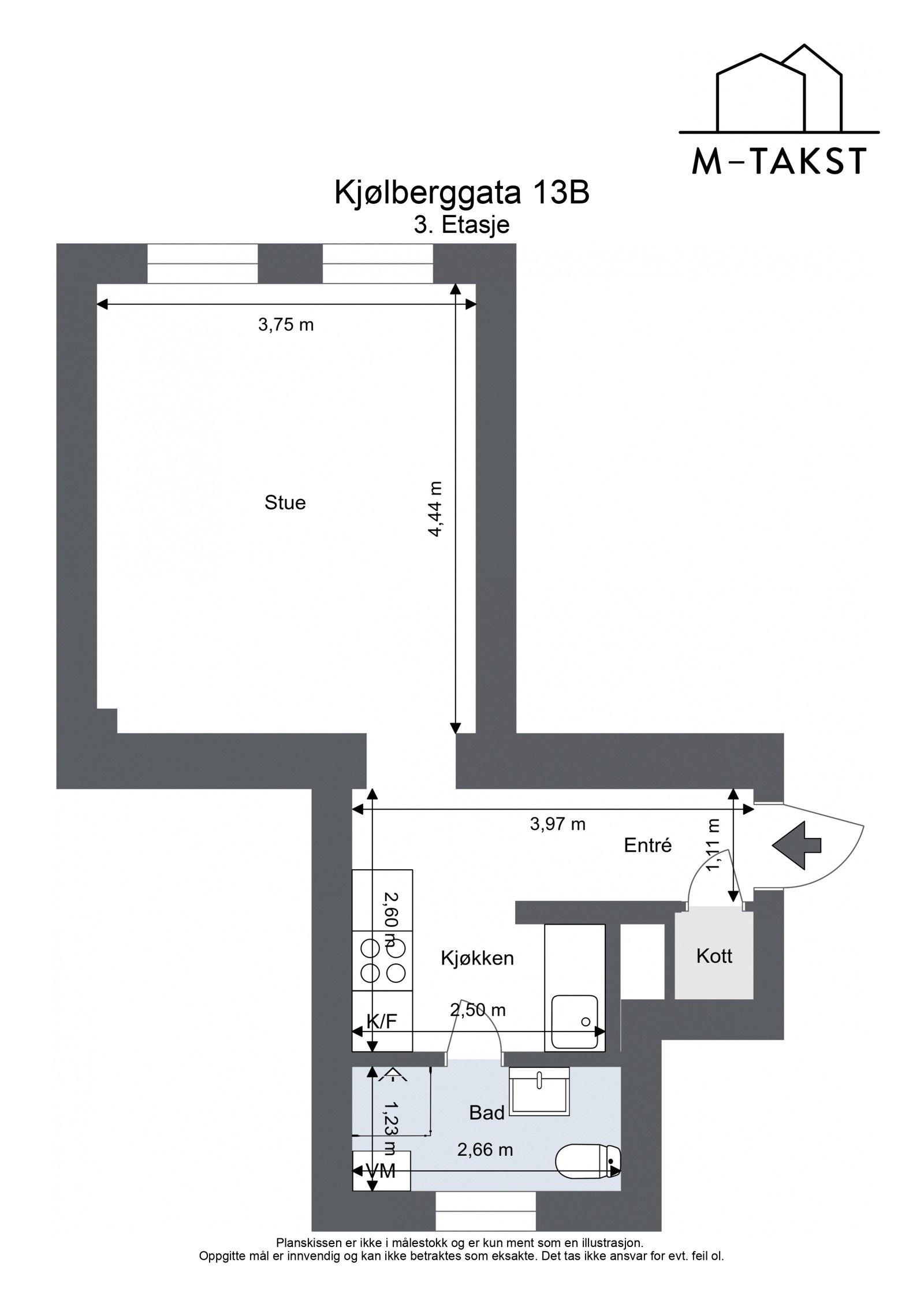 Arealeffektiv planløsning Galleribilde