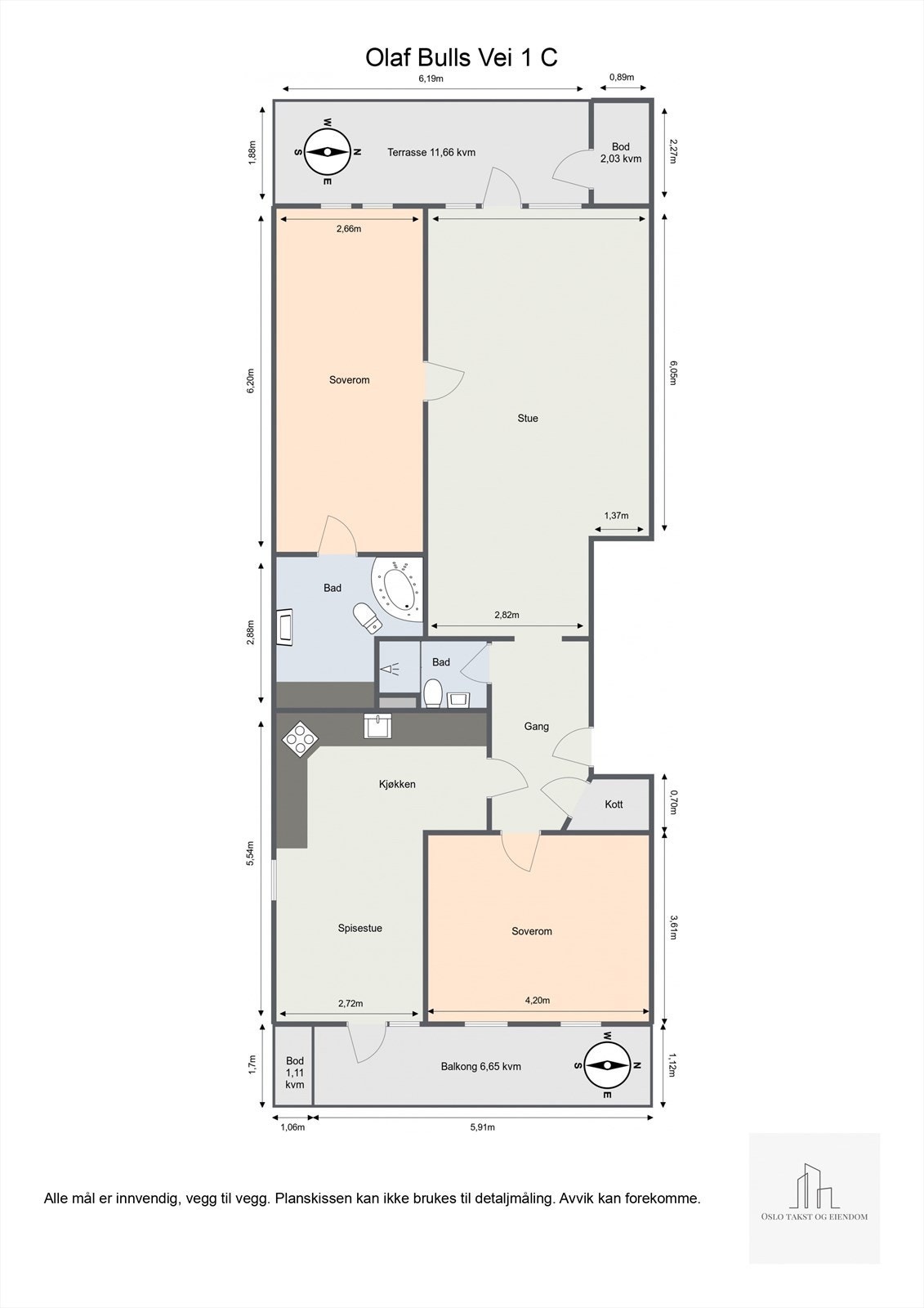 Planskisse 3. etasje Galleribilde