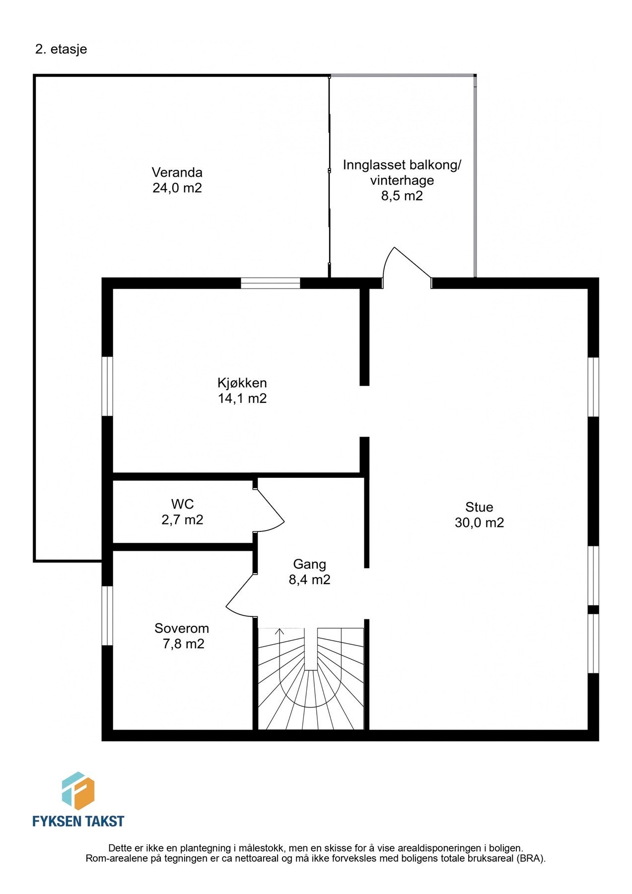 Planskisse 2. etasje Galleribilde