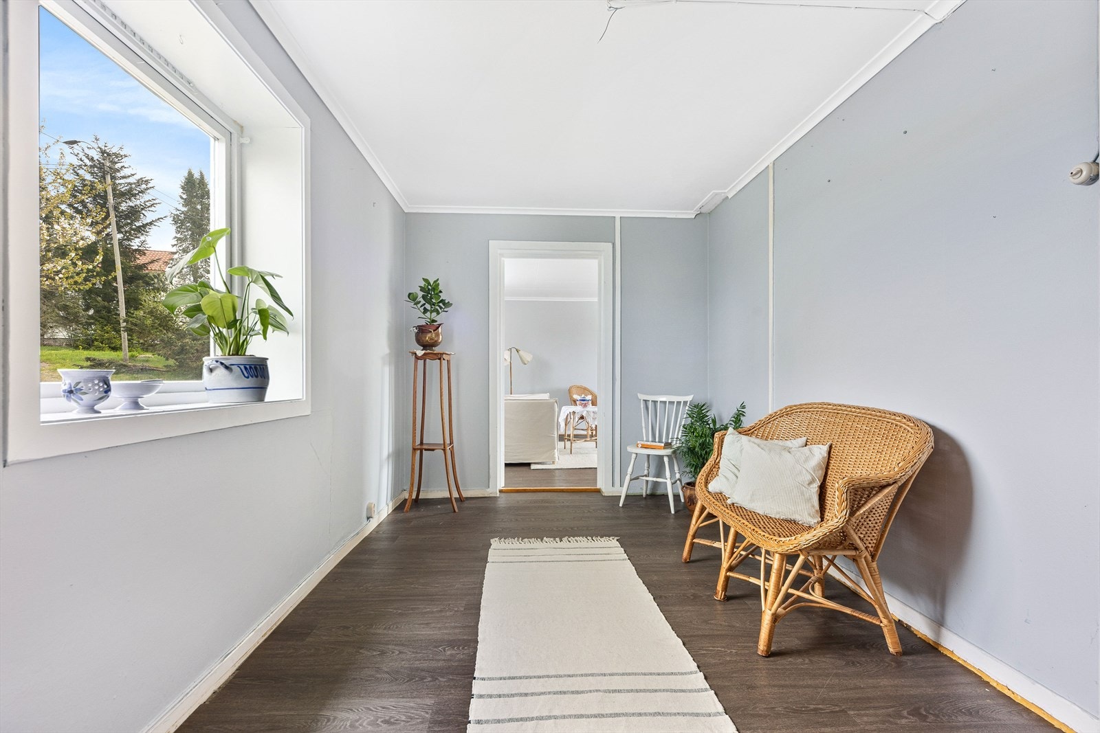 Rom benyttet til spisestue, men nevnt som soverom på godkjente bygningstegninger. Galleribilde