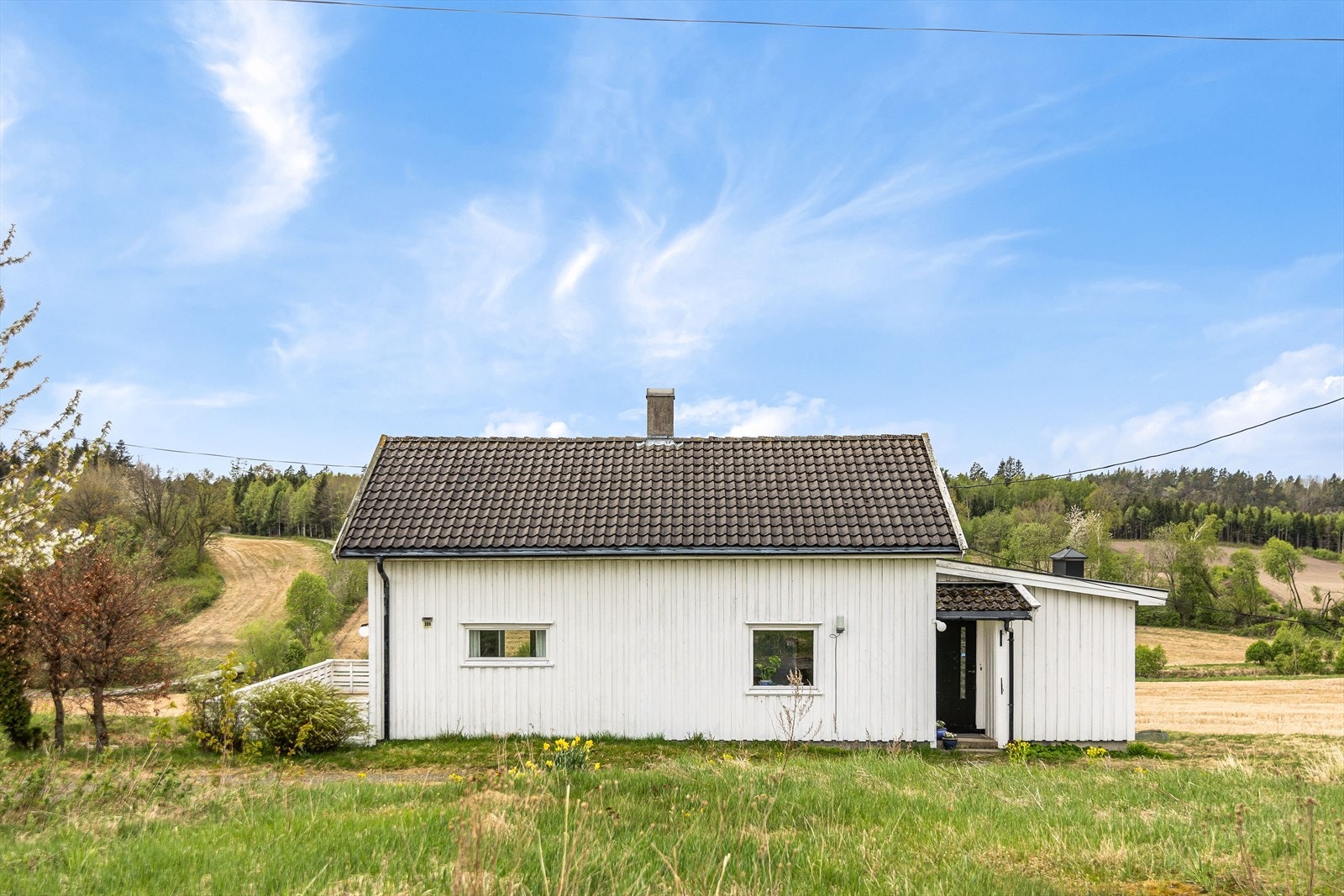 Boligen sett fra adkomstveien. Galleribilde