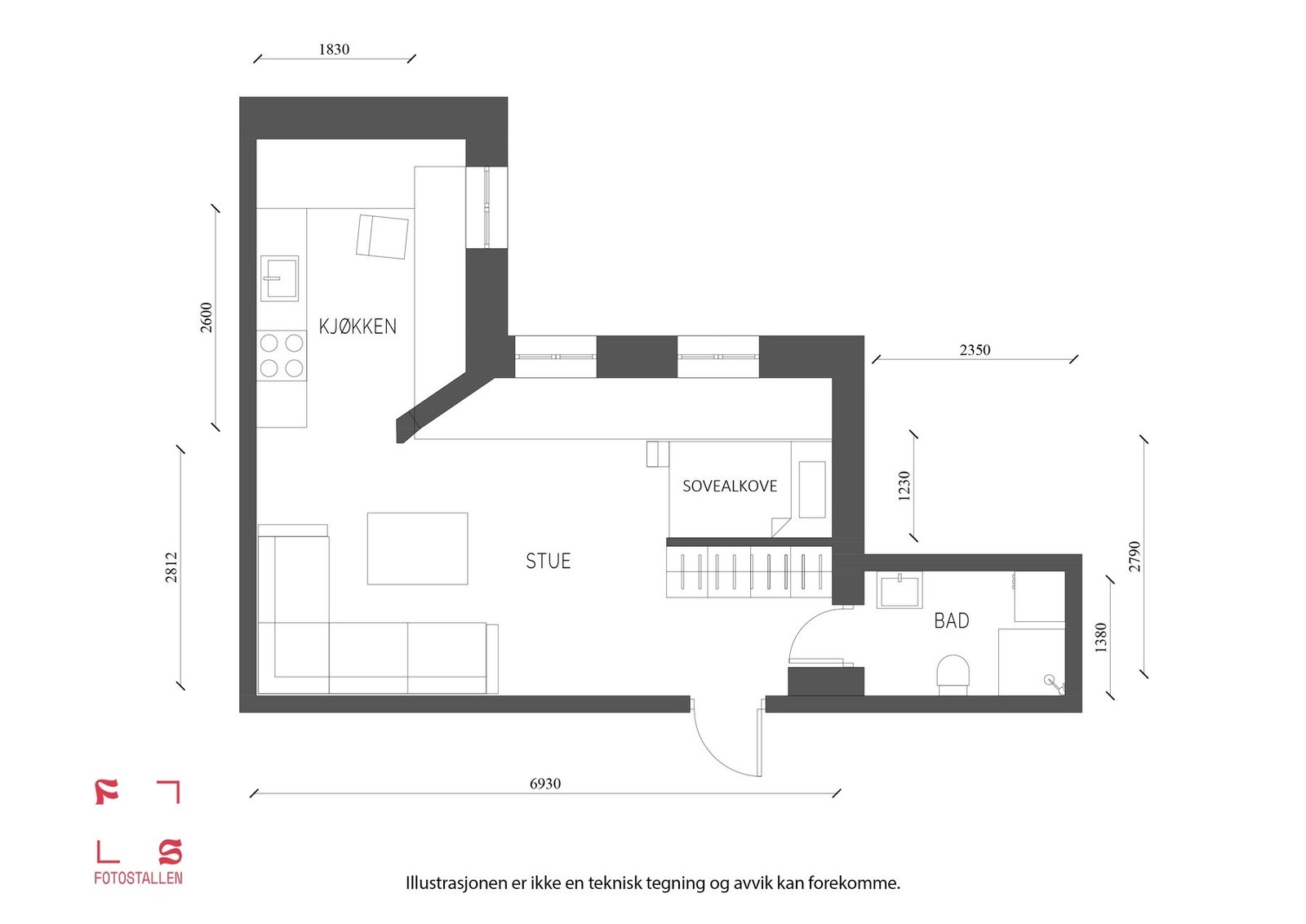 Plantegning. Galleribilde