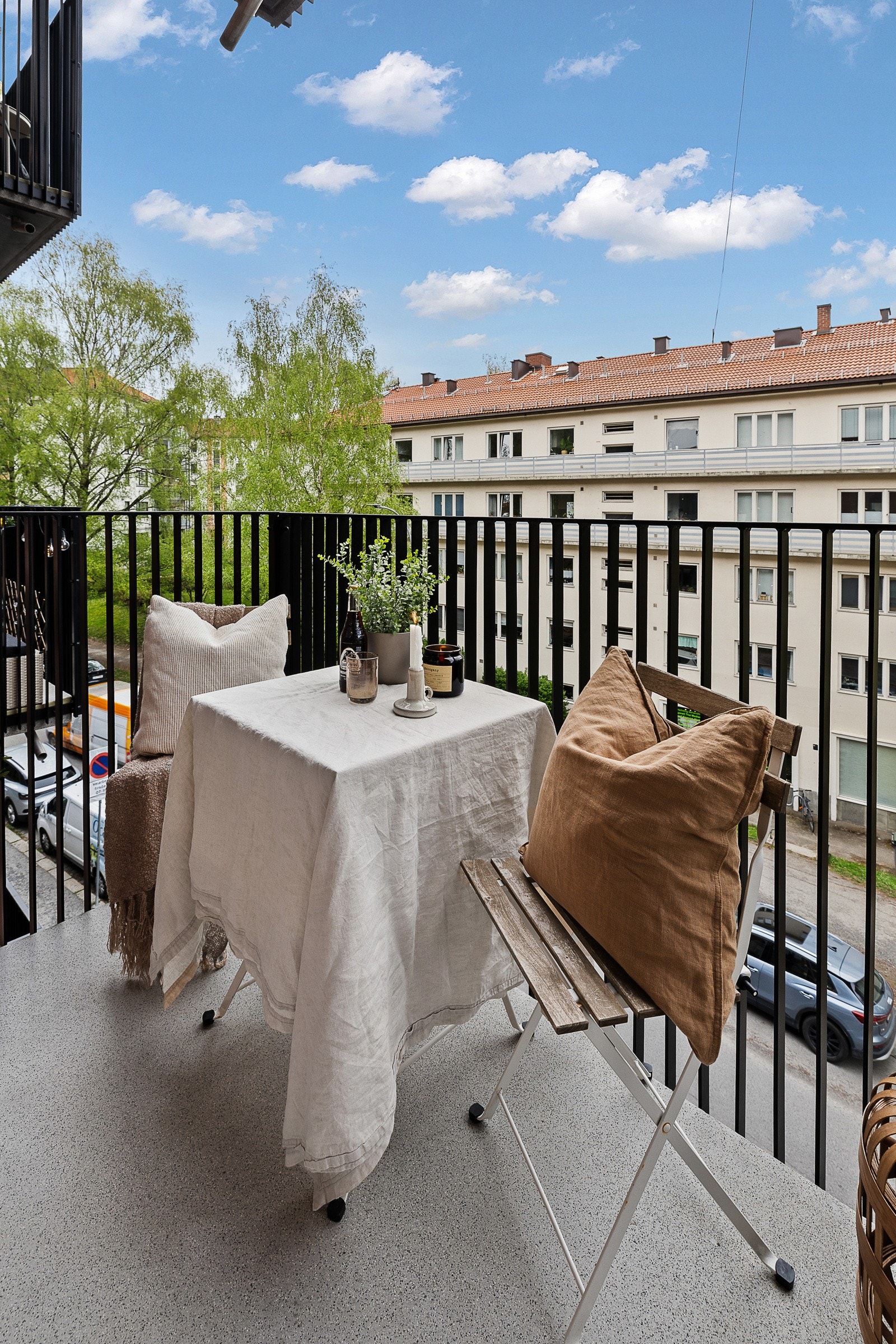 Balkongen er på ca. 3 kvadratmeter. Galleribilde