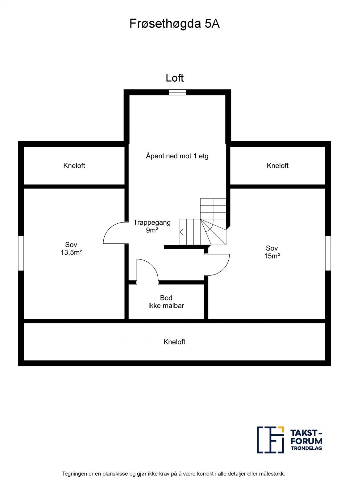 Planskisse, loft Galleribilde